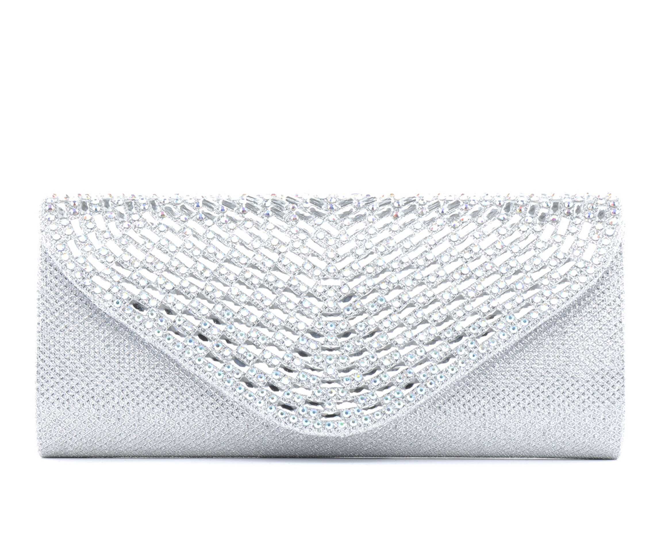 LLorraine Carol Envelope Evening Clutch (Silver)
