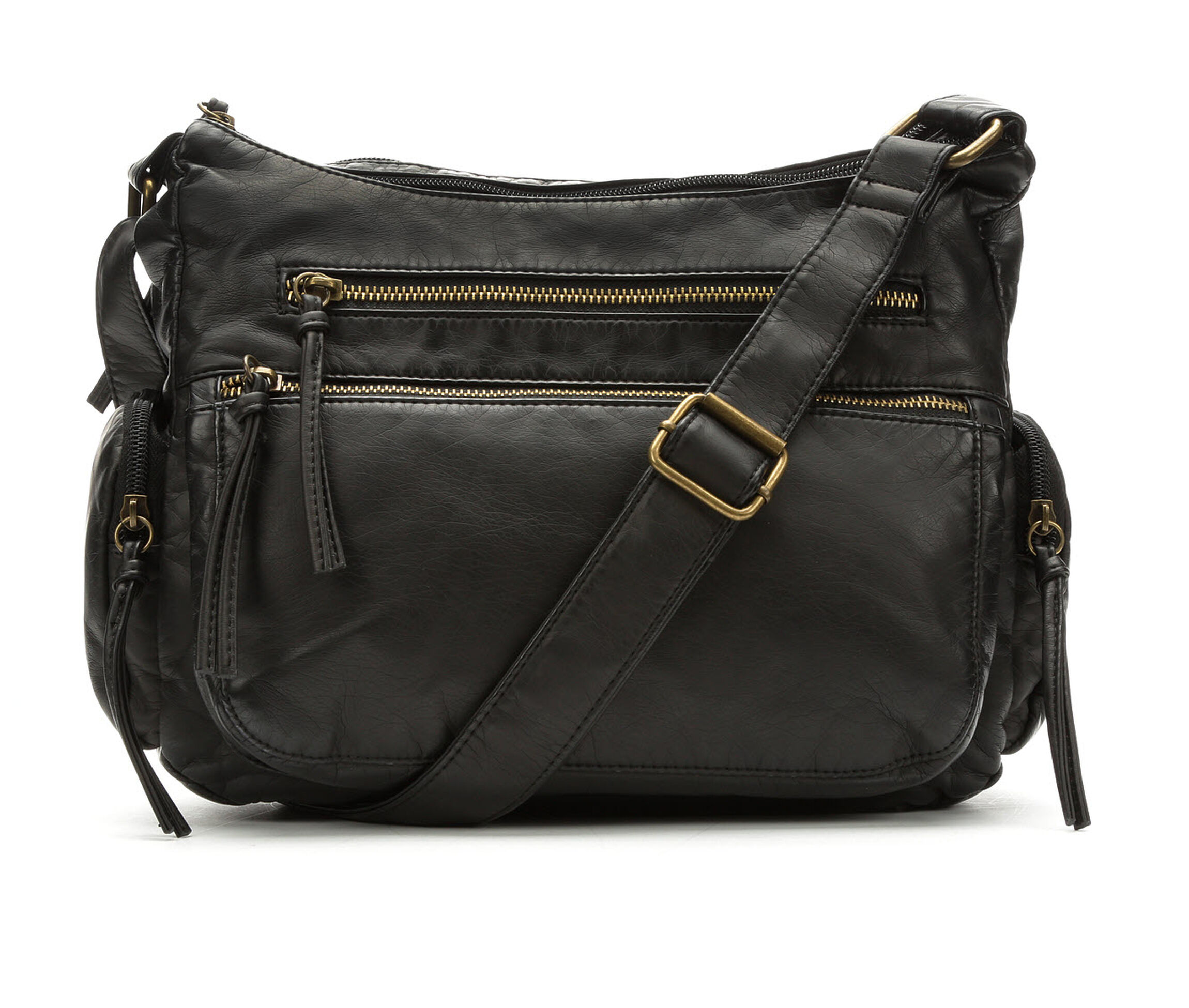 Bueno Of California Multi Zip Pocket Crossbody (Grey)