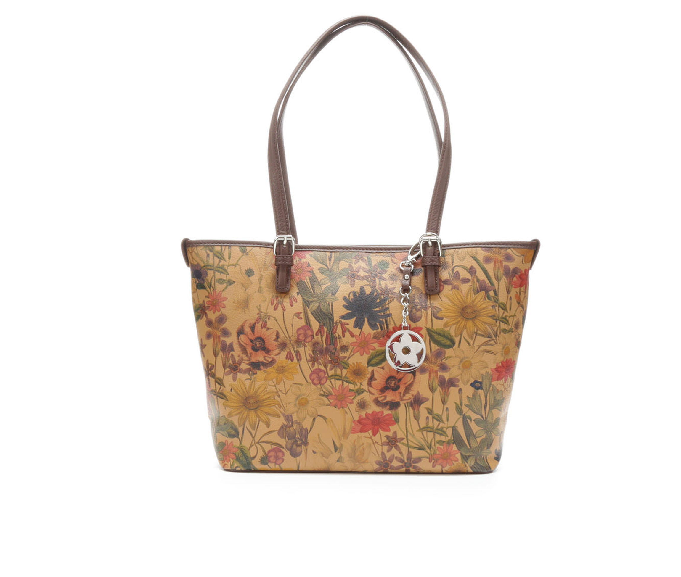 Bueno Of California Print Promo Tote Handbag (Brown)