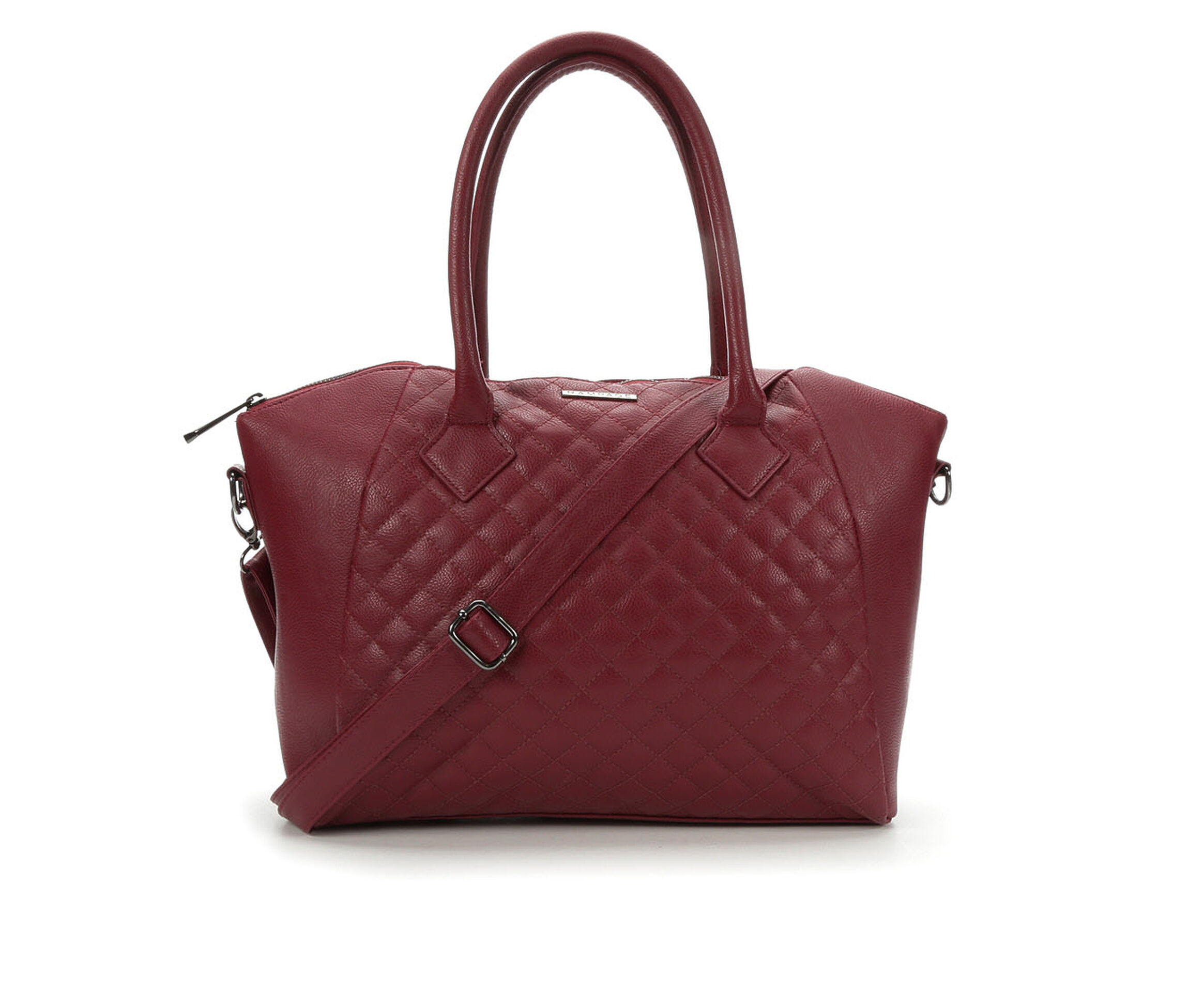 Rampage Quilted Satchel Crossbody (Red)