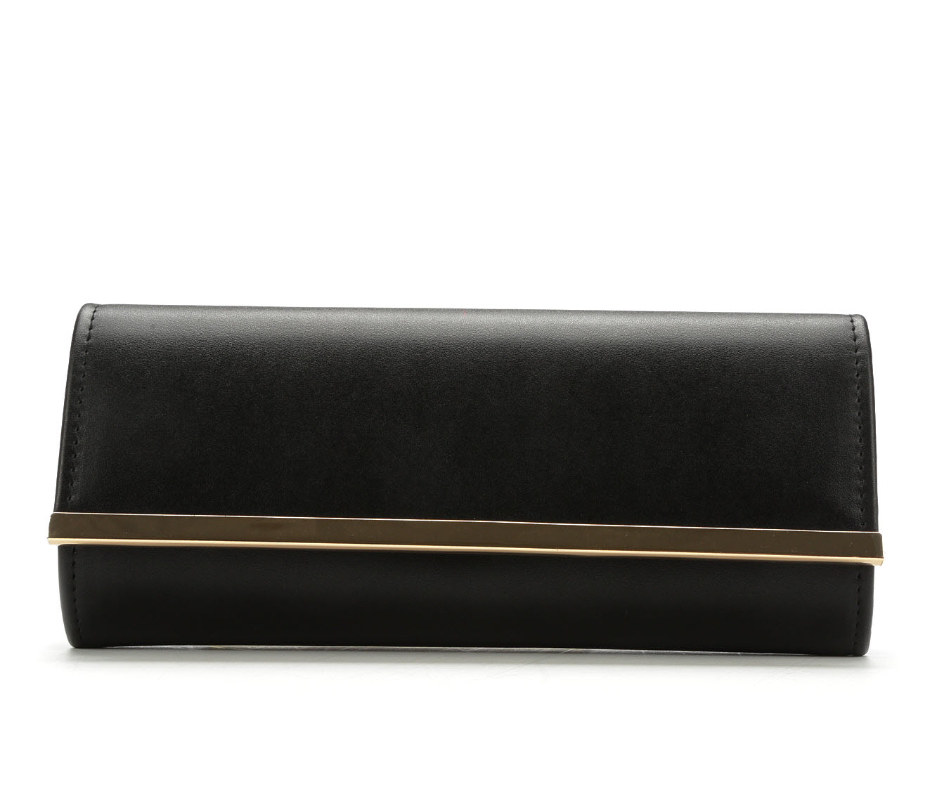 Four Seasons Handbags Faux Leather Evening Clutch (Black)