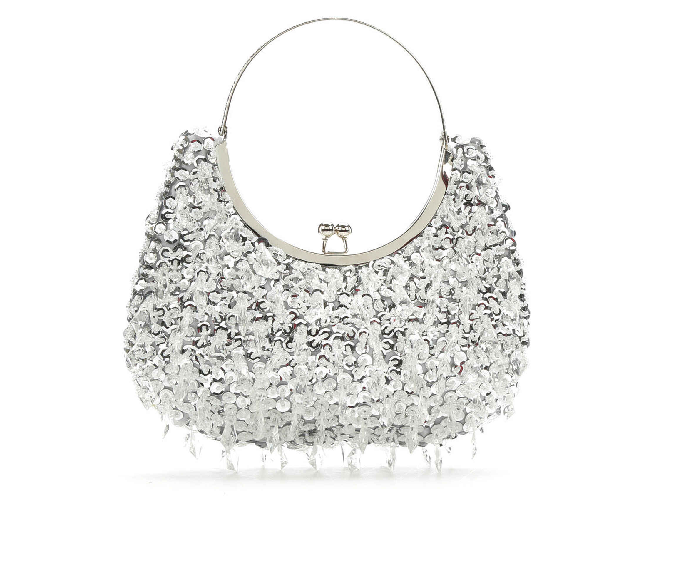 LLorraine Chandelier Frame Evening Handbag (Silver)