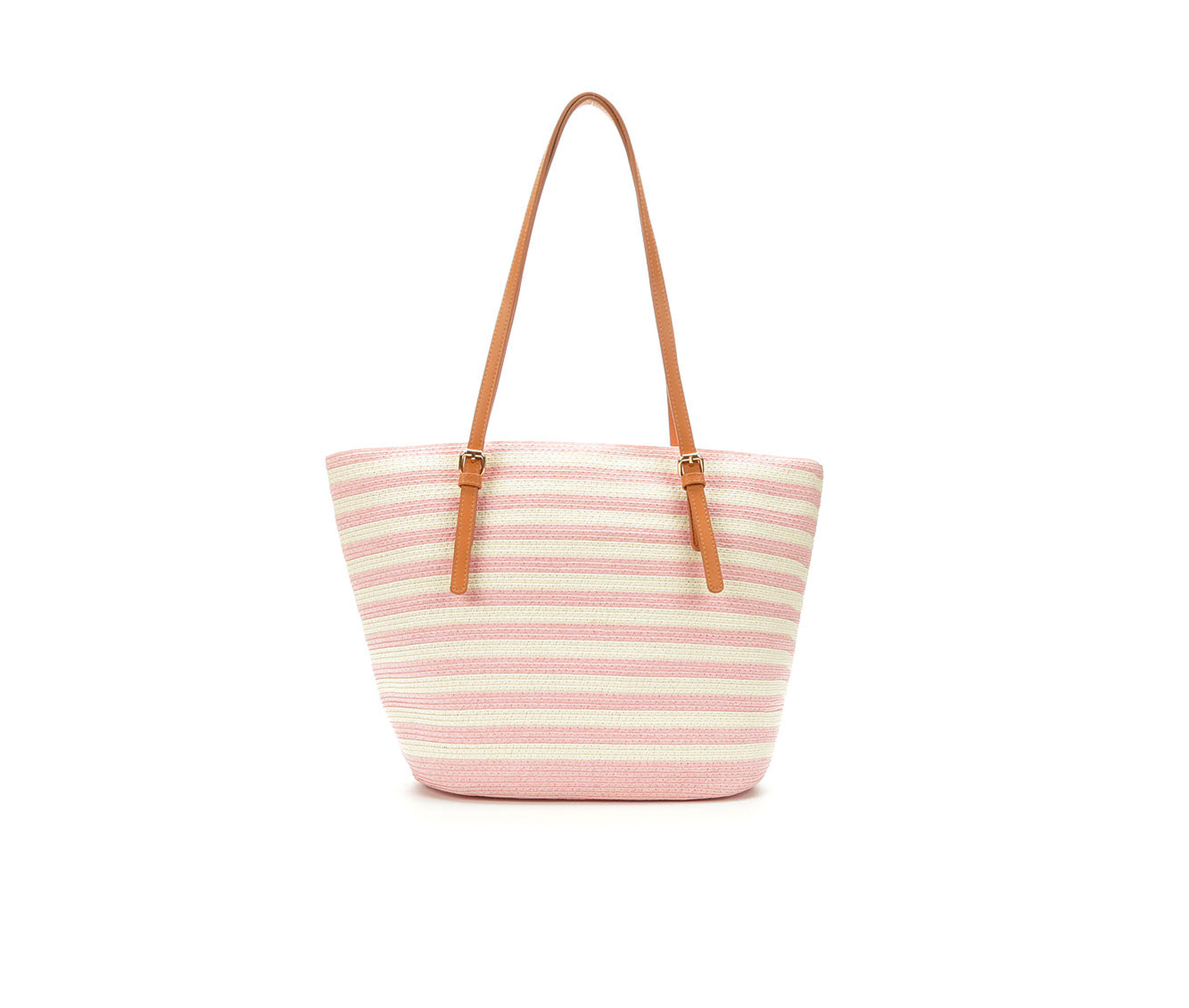 Bueno Of California Papered Straw Tote Handbag (Pink)