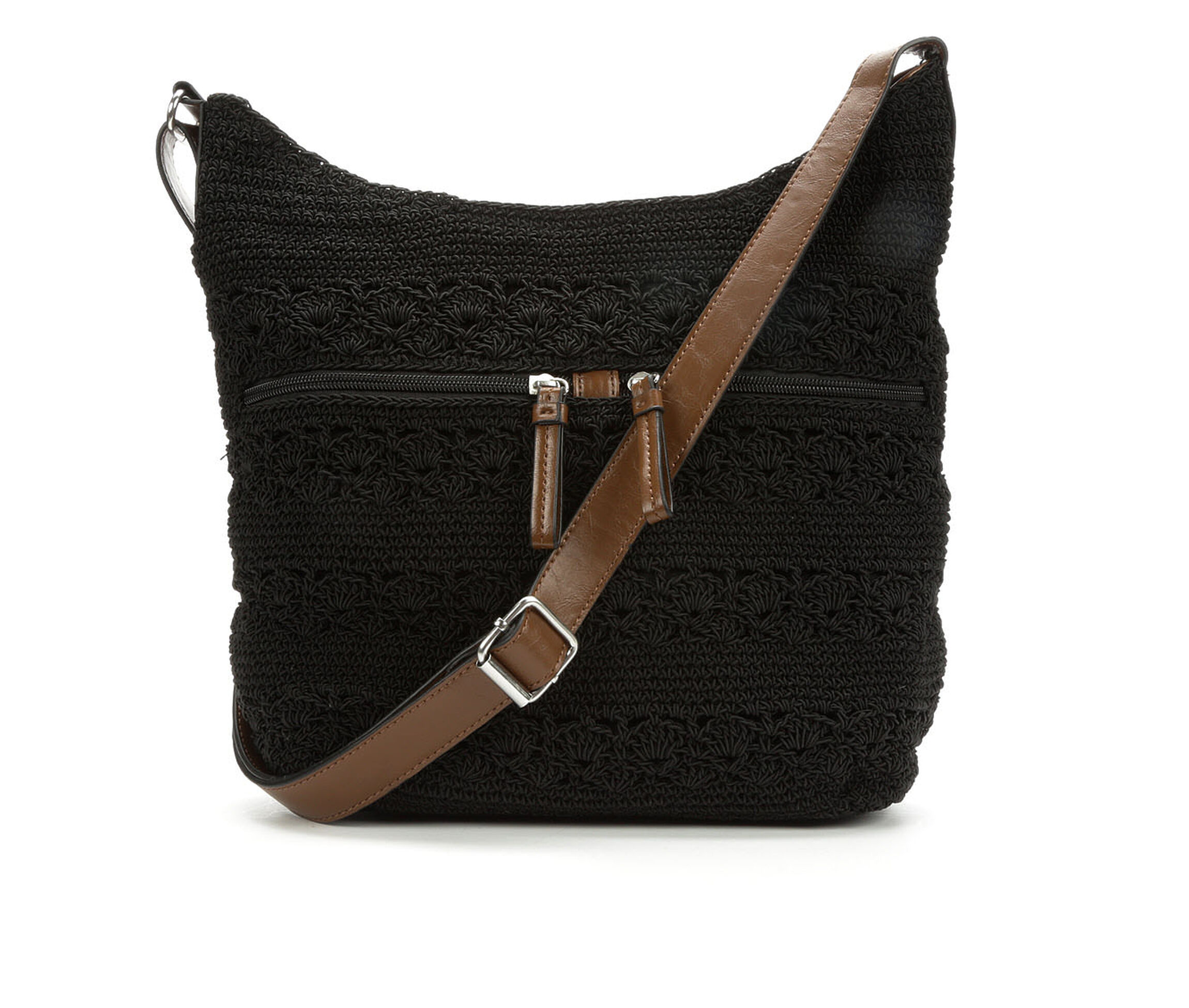 Bueno Of California Rayon Crochet Crossbody (Black)