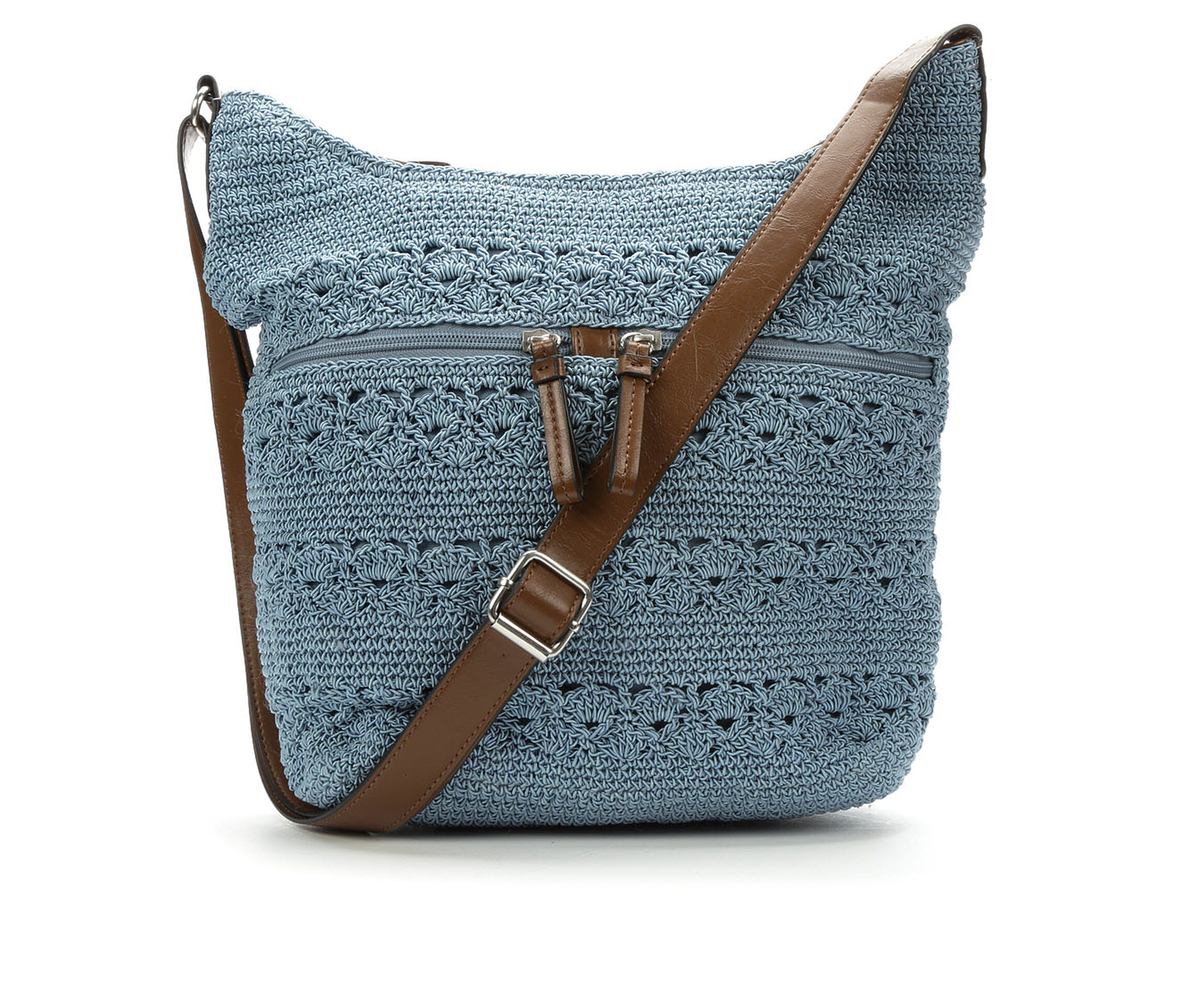 Bueno Of California Rayon Crochet Crossbody (Blue)