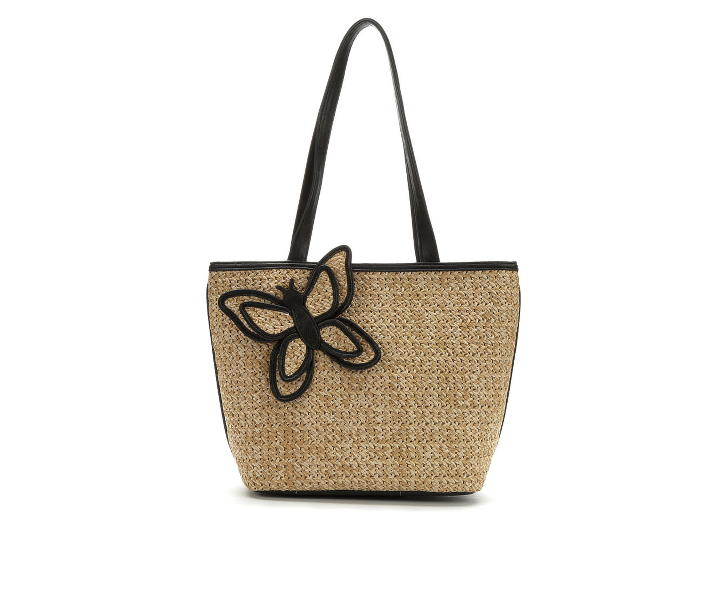 Bueno Of California Straw Tote Handbag (Brown)