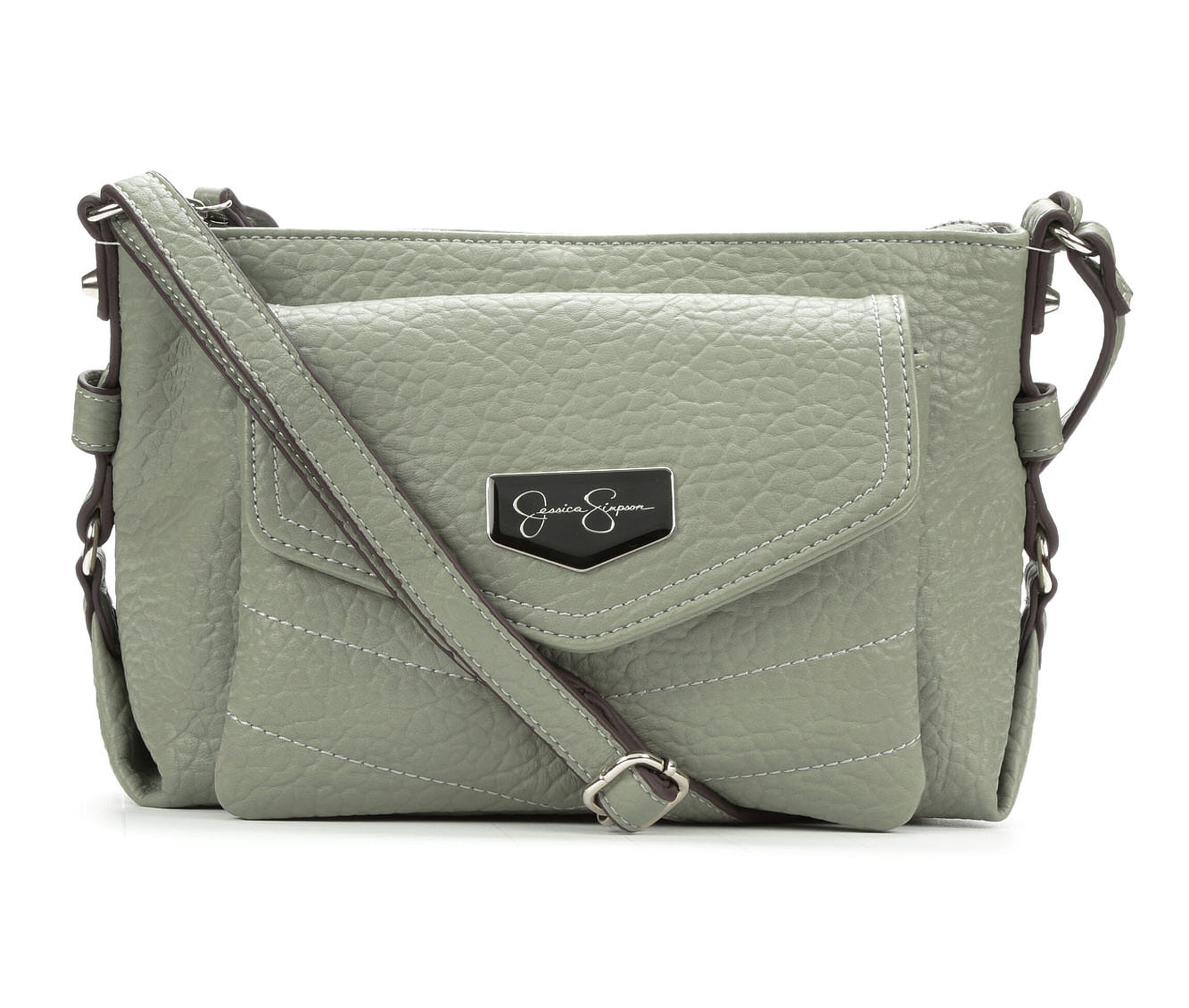 Jessica Simpson Jenita Top Zip Crossbody (Green)