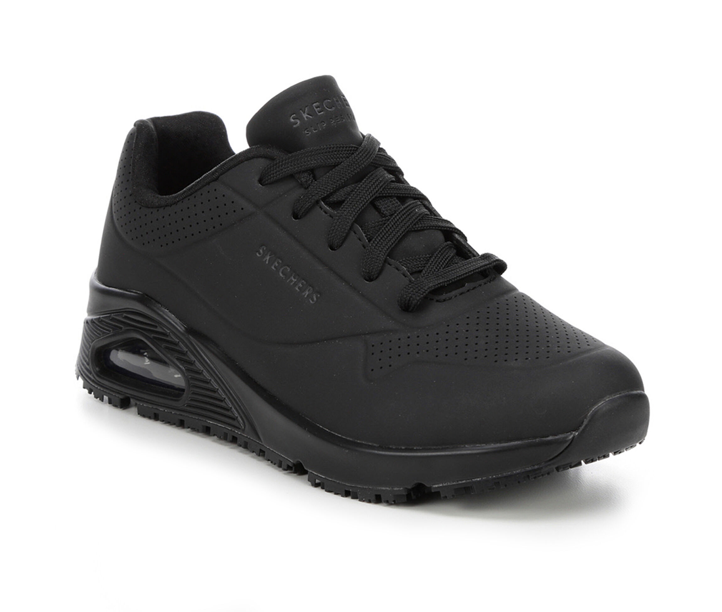 skechers all black work shoes