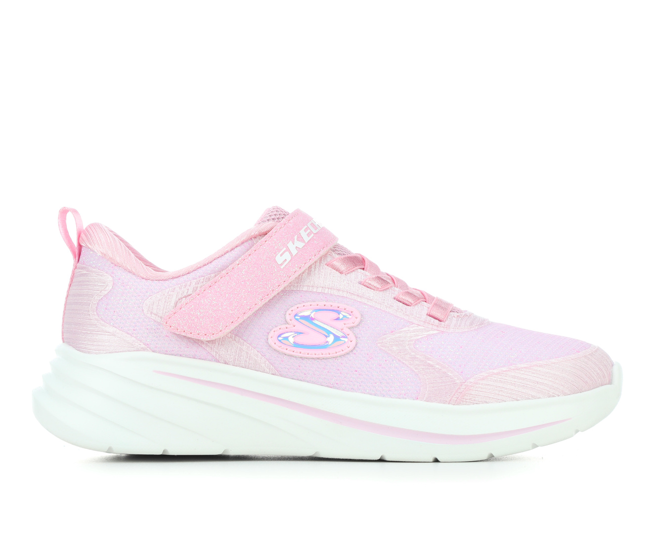 Girls' Skechers Little Kid & Big Kid Wave 92 Running Shoes - Pink Sparkle