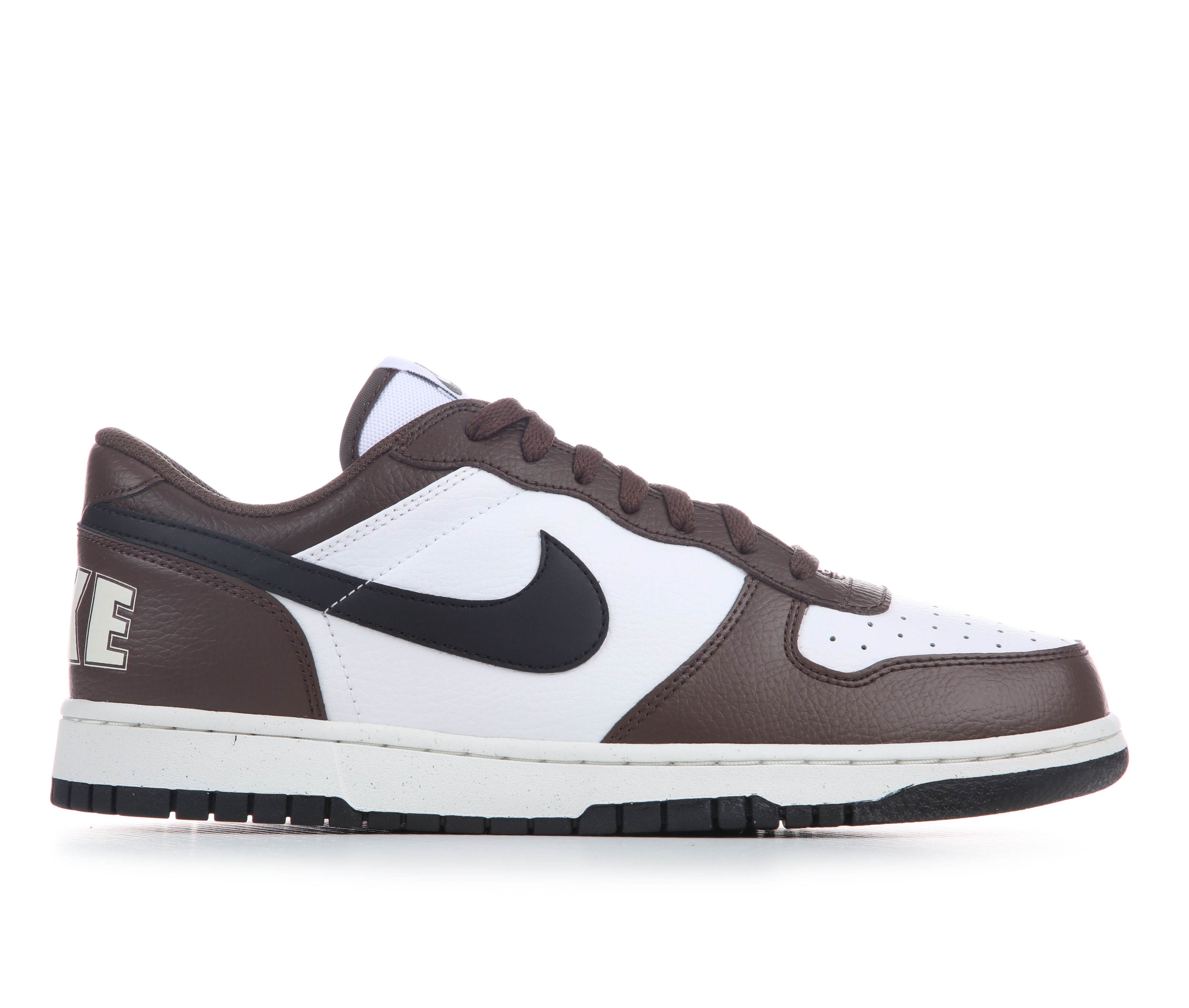 Men's Nike Big Low Sneakers - Wht/Blk/Brn