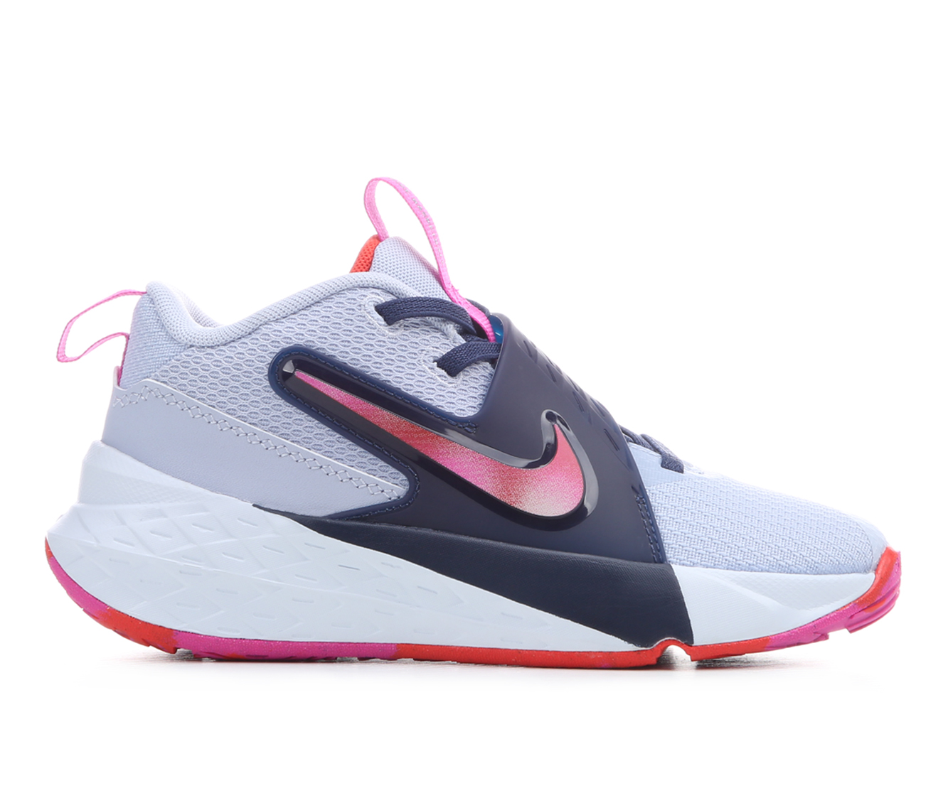 Kids' Nike Little Kid Team Hustle D12 Basketball Shoes - Ghost/Pink/Navy