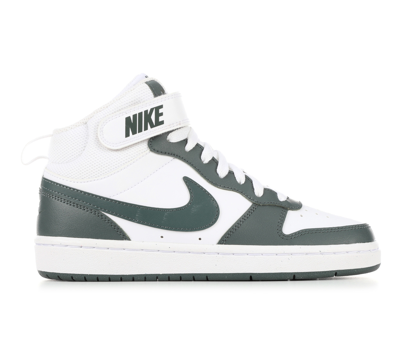 Kids' Nike Big Kid Court Borough Mid 2 Sneakers - Wht/Vntg Green