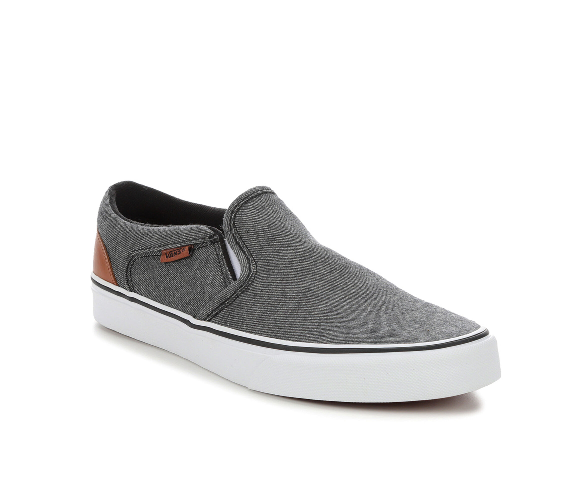 black and white slip on shoes