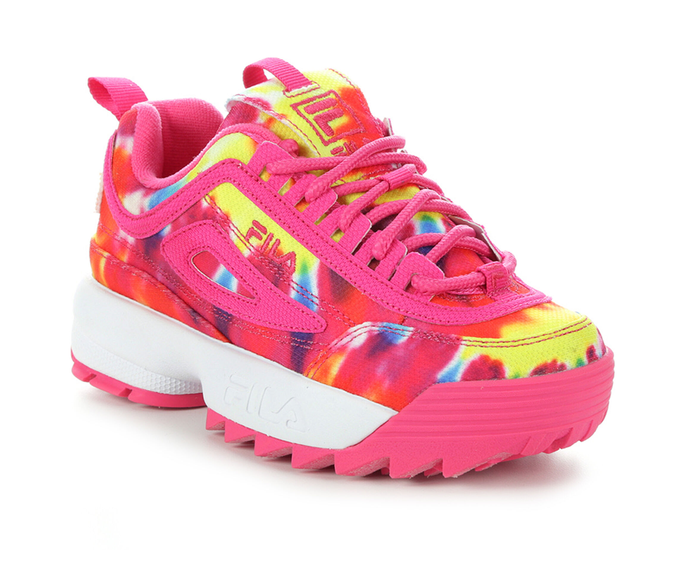 foretrække Slange Forbløffe Girls' Fila Big Kid Disruptor II Tie Dye Sneakers