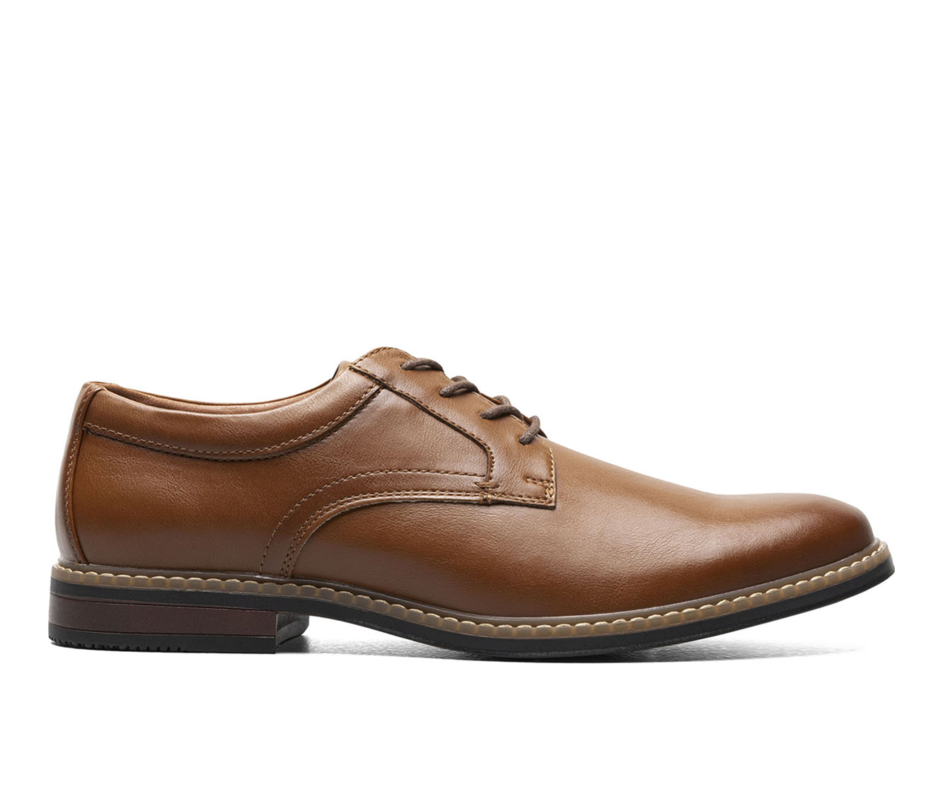 Men's Nunn Bush Carmelo Plain Toe Oxford Dress Shoes - Cognac