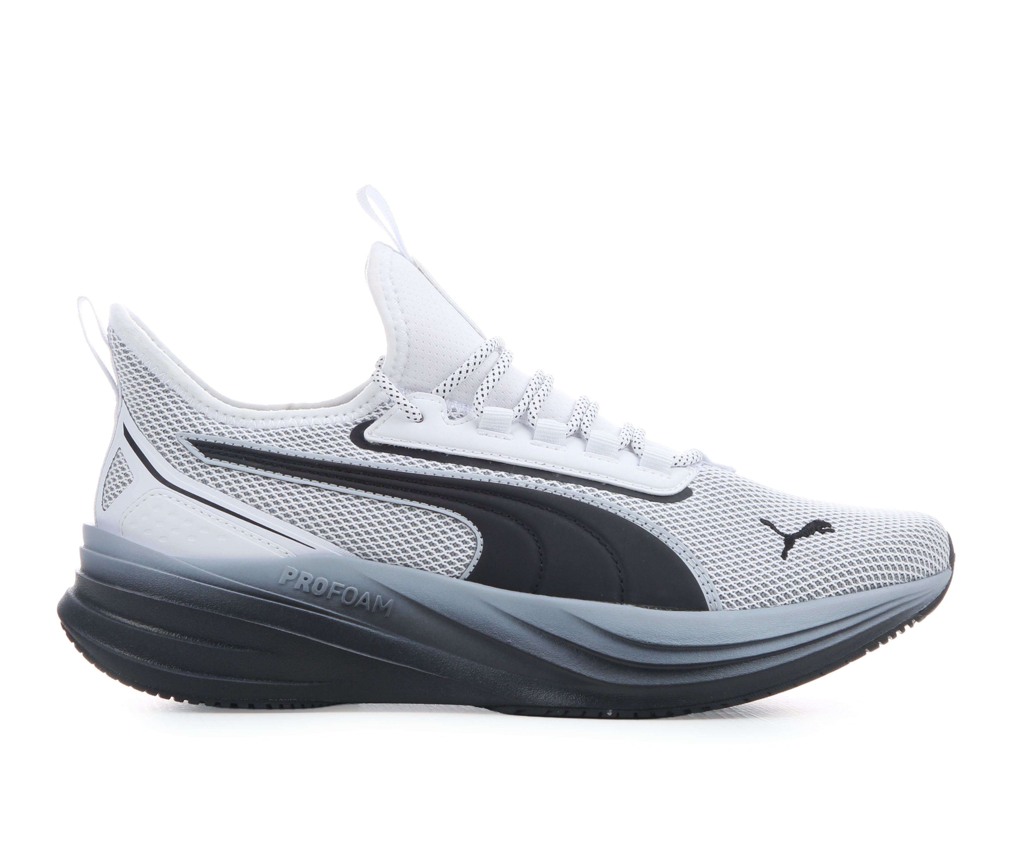 Men's Puma Darter Pro 2 LS Running Shoes - White Blk Fade