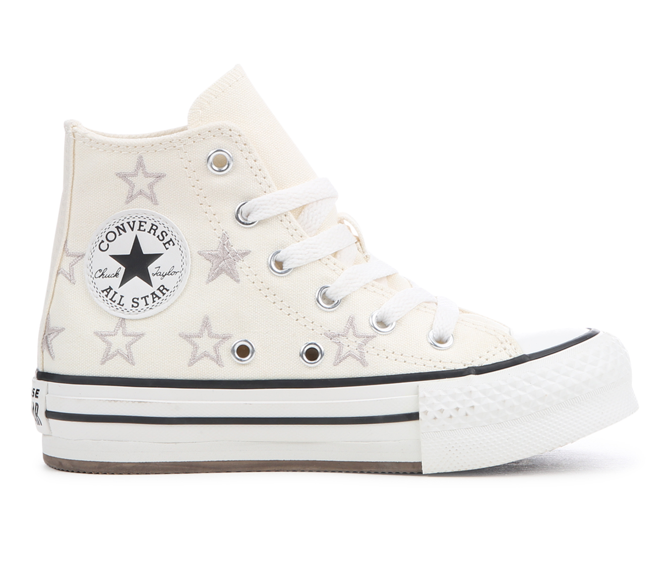 Girls' Converse Little Kid Chuck Taylor Eva Lift Stars High-Top Sneakers - Egret/Pprys/Wht