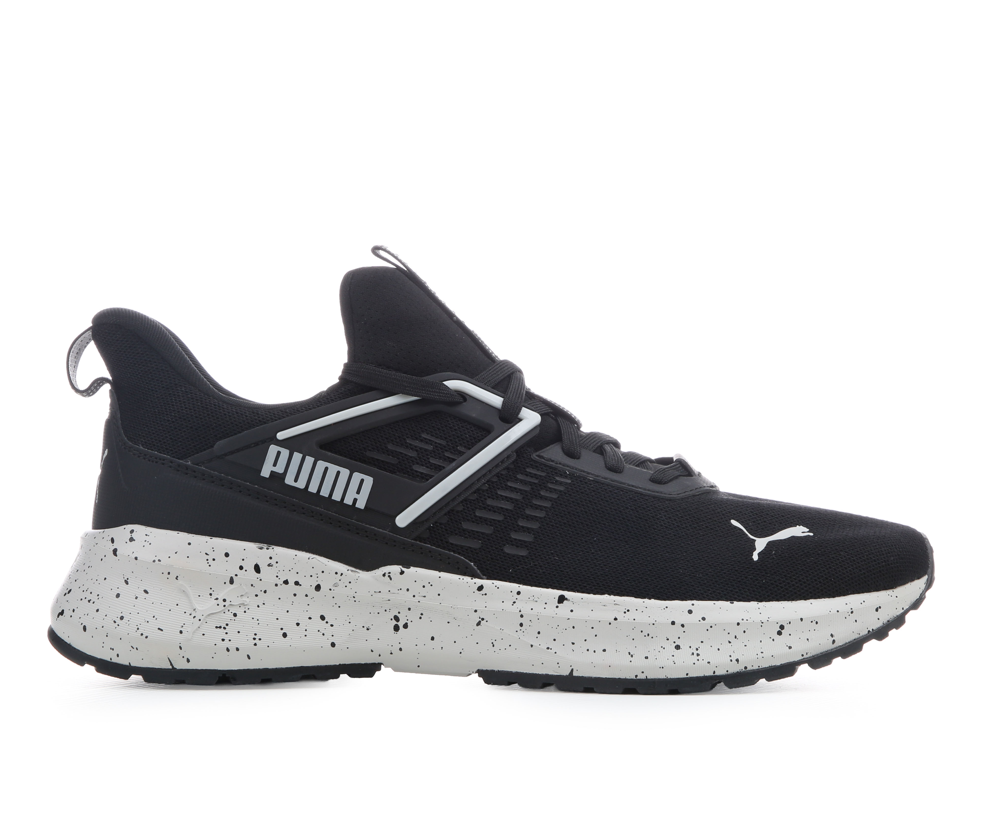 Men's Puma Outpace Sneakers - Black/Grey Spek