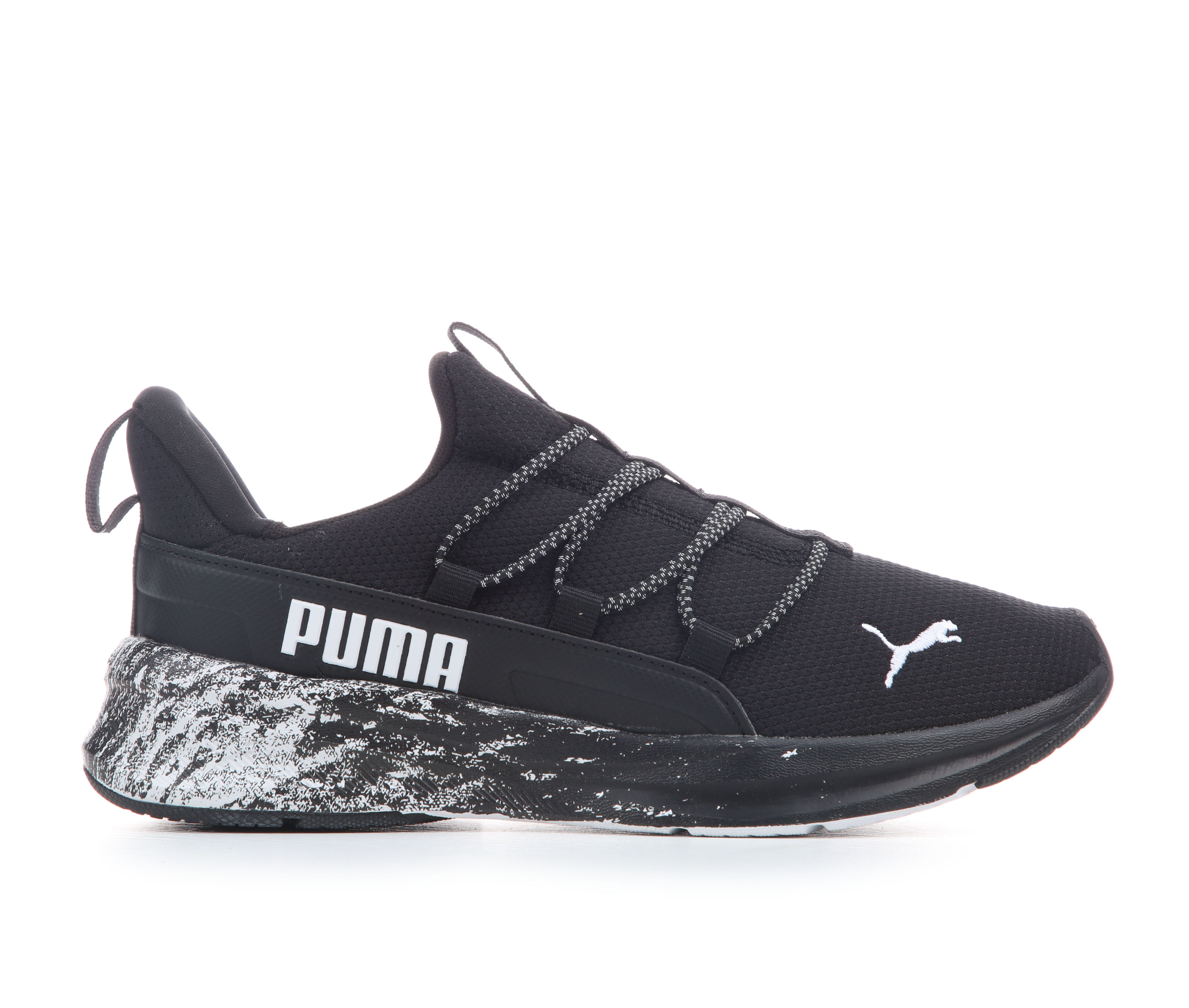 Boys' Puma Big Kid One4All 2.0 Running Shoes - Black/Black/Wht