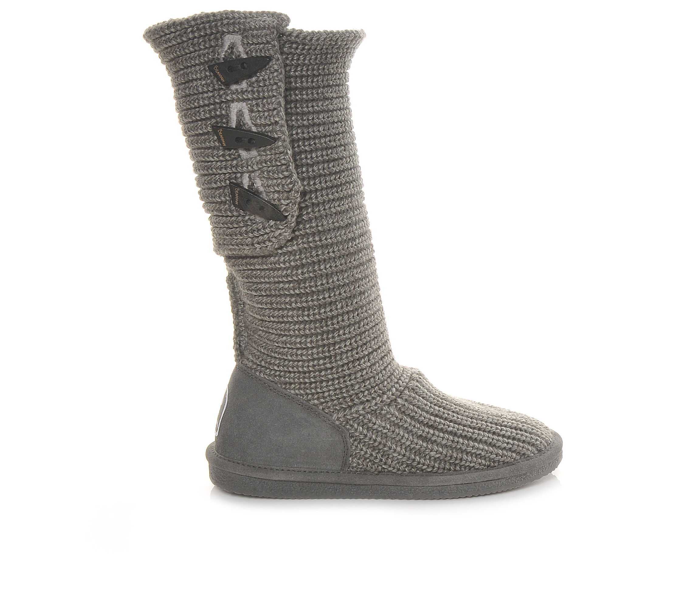 gray knit boots