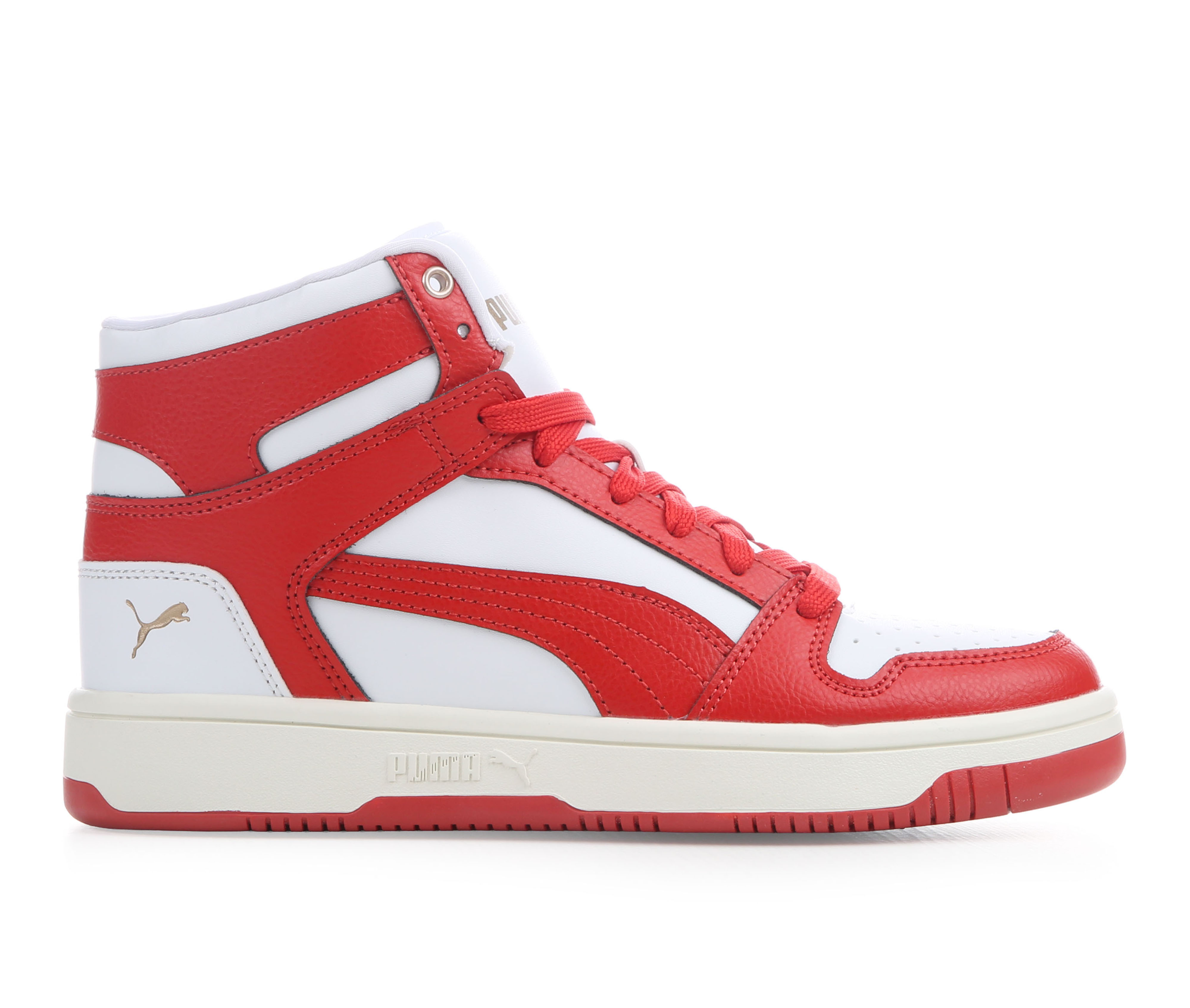 Women's Puma Rebound High-Top Sneakers - Red/White