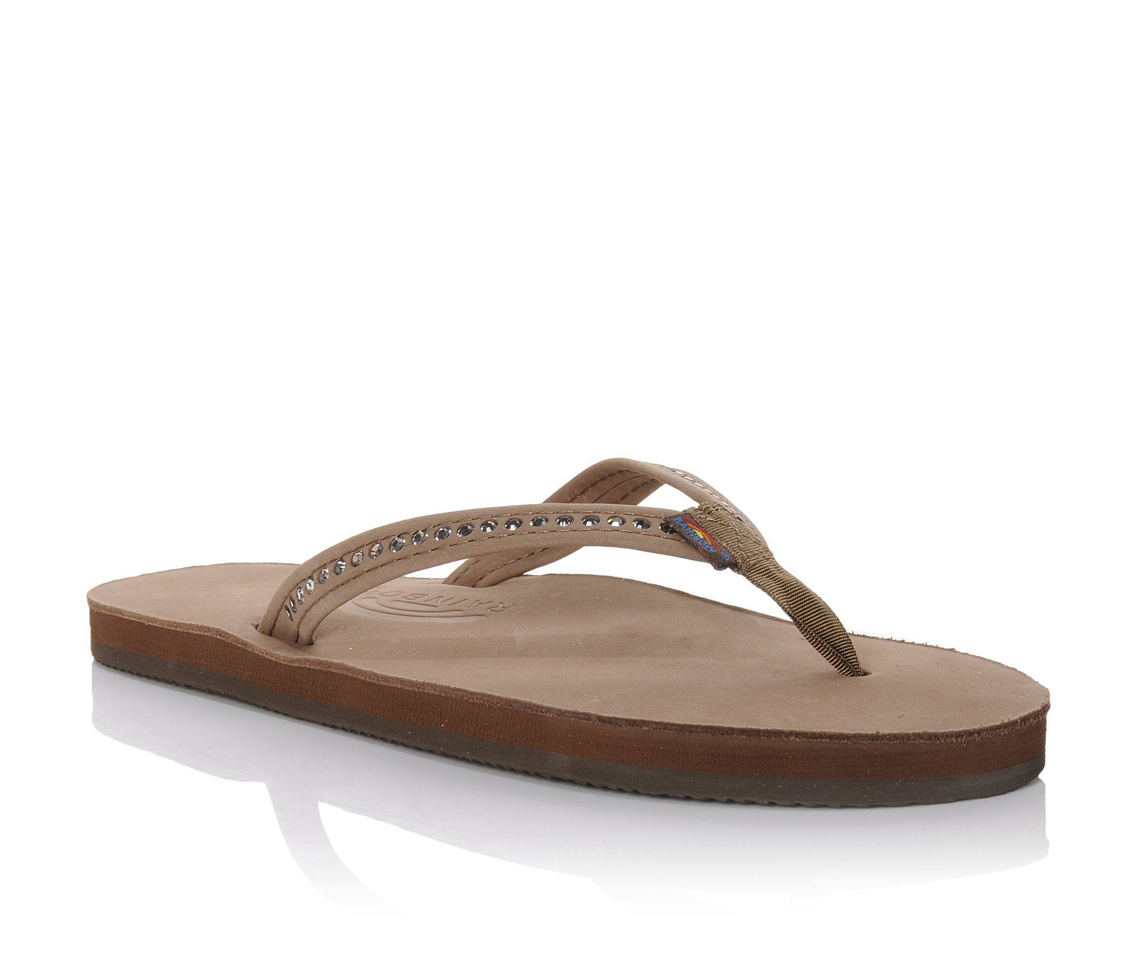 rainbow crystal flip flops