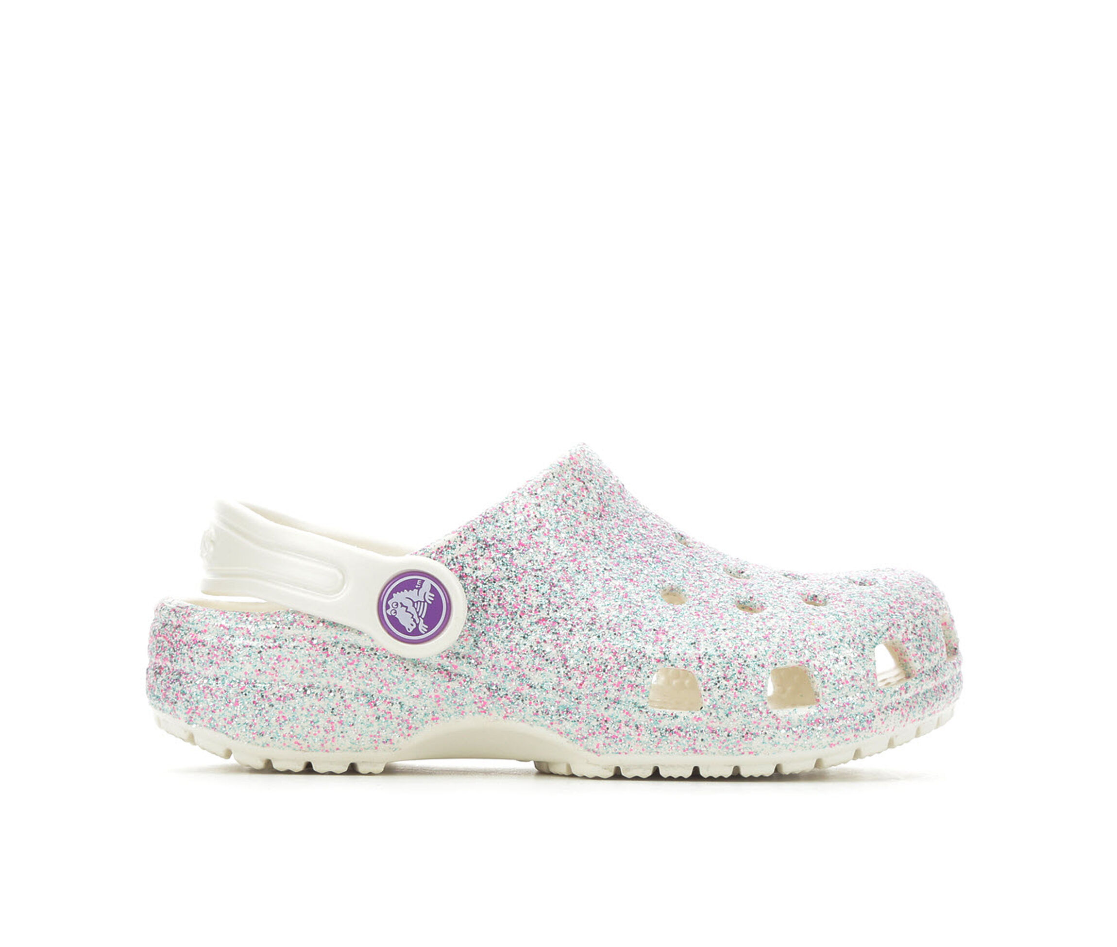 Glitter Shoes for Girls Slip On Shoes 13 US Little Kid Crocs Kids Classic Glitter Clog Lapis