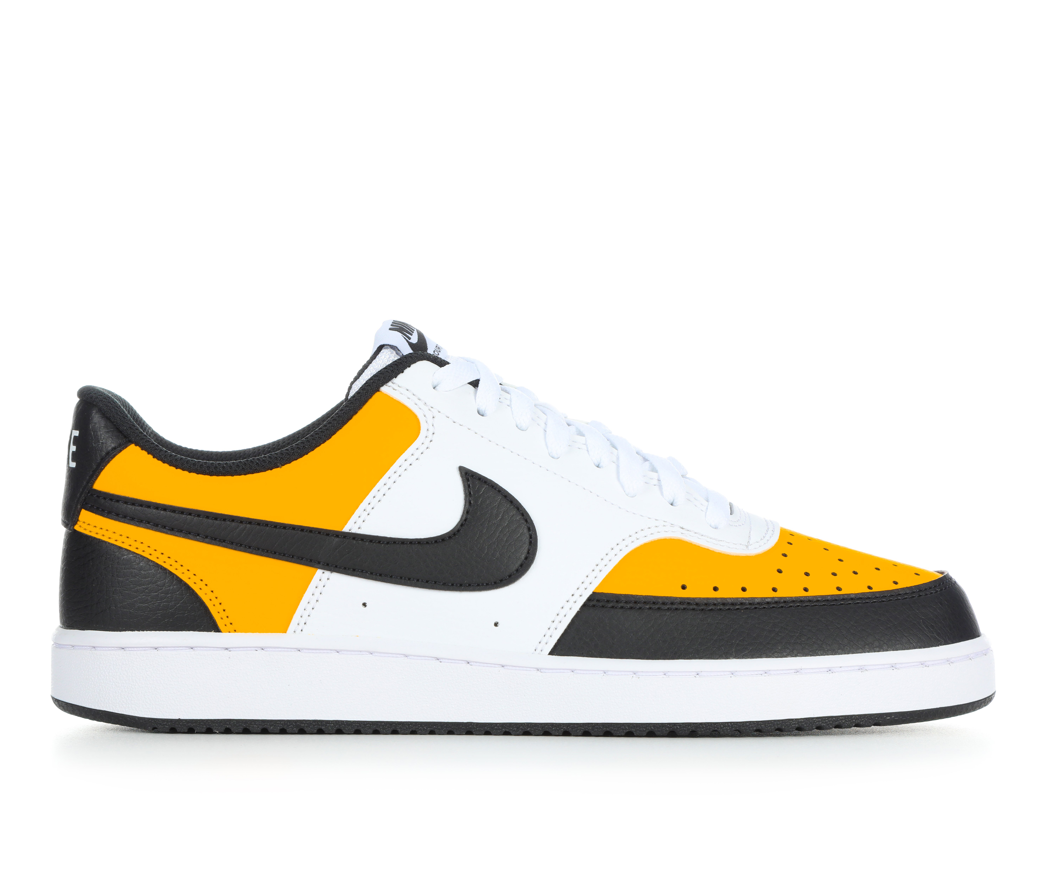 Men's Nike Court Vision Low Sustainable Sneakers - Orange/Blk/Wht