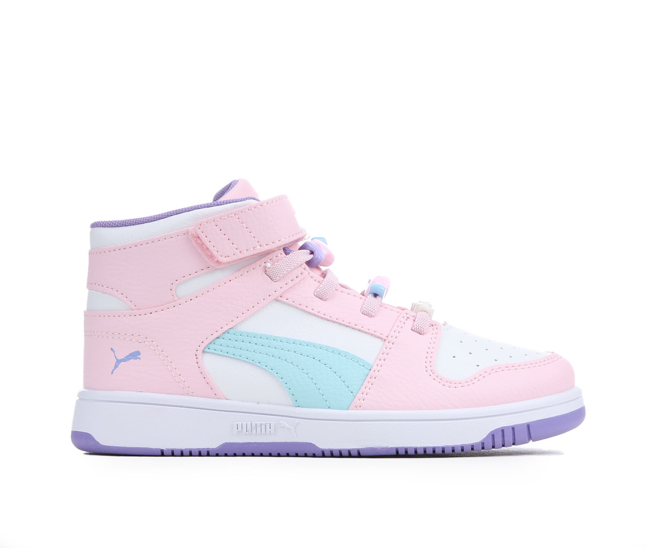 Girls' Puma Little Kid & Big Kid Rebound Layup Friendship Sneakers - Pink/Wht/Teal