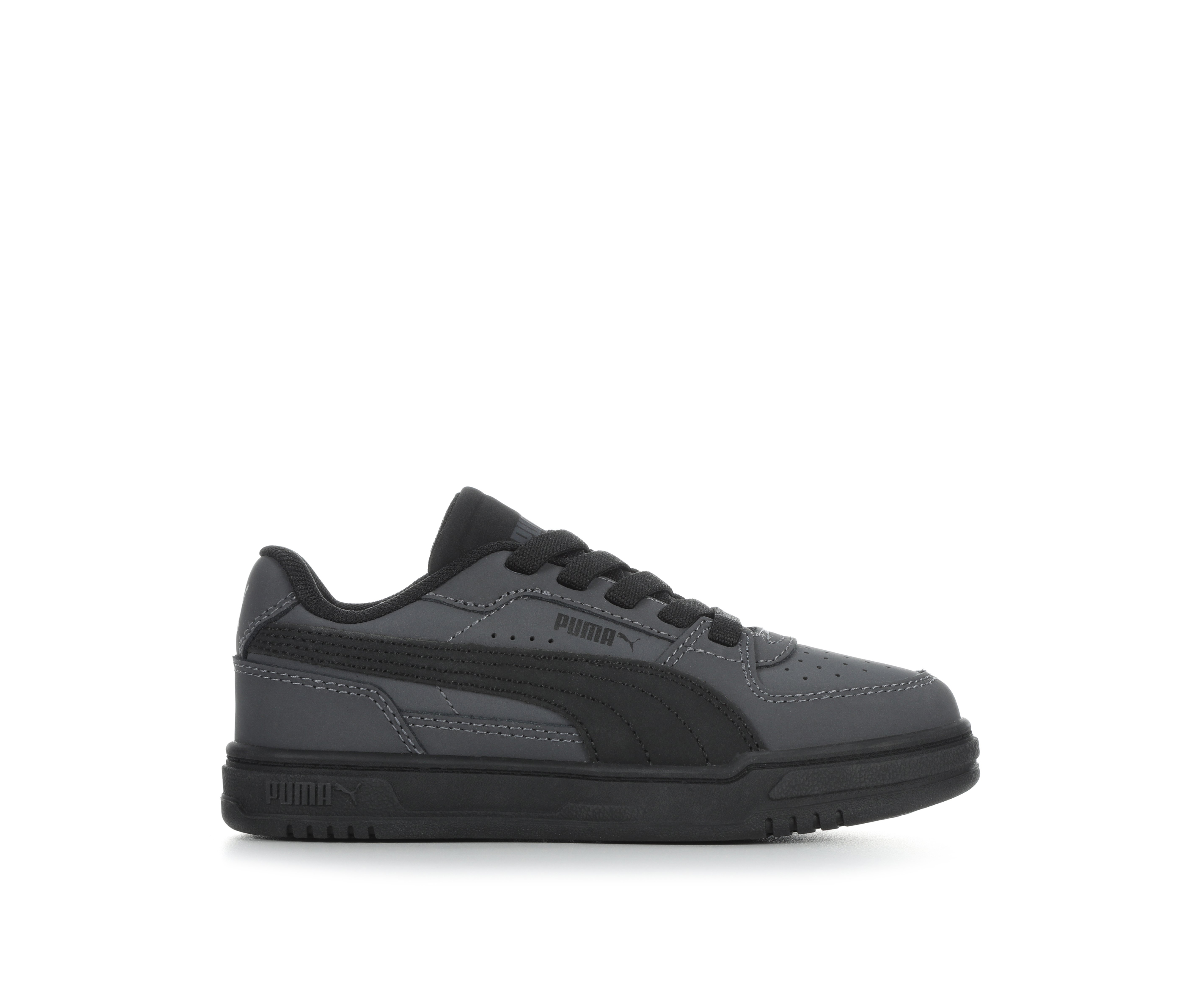 Boys' Puma Little Kid & Big Kid Caven III Nubuck Sneakers - Gry/Blk/Blk