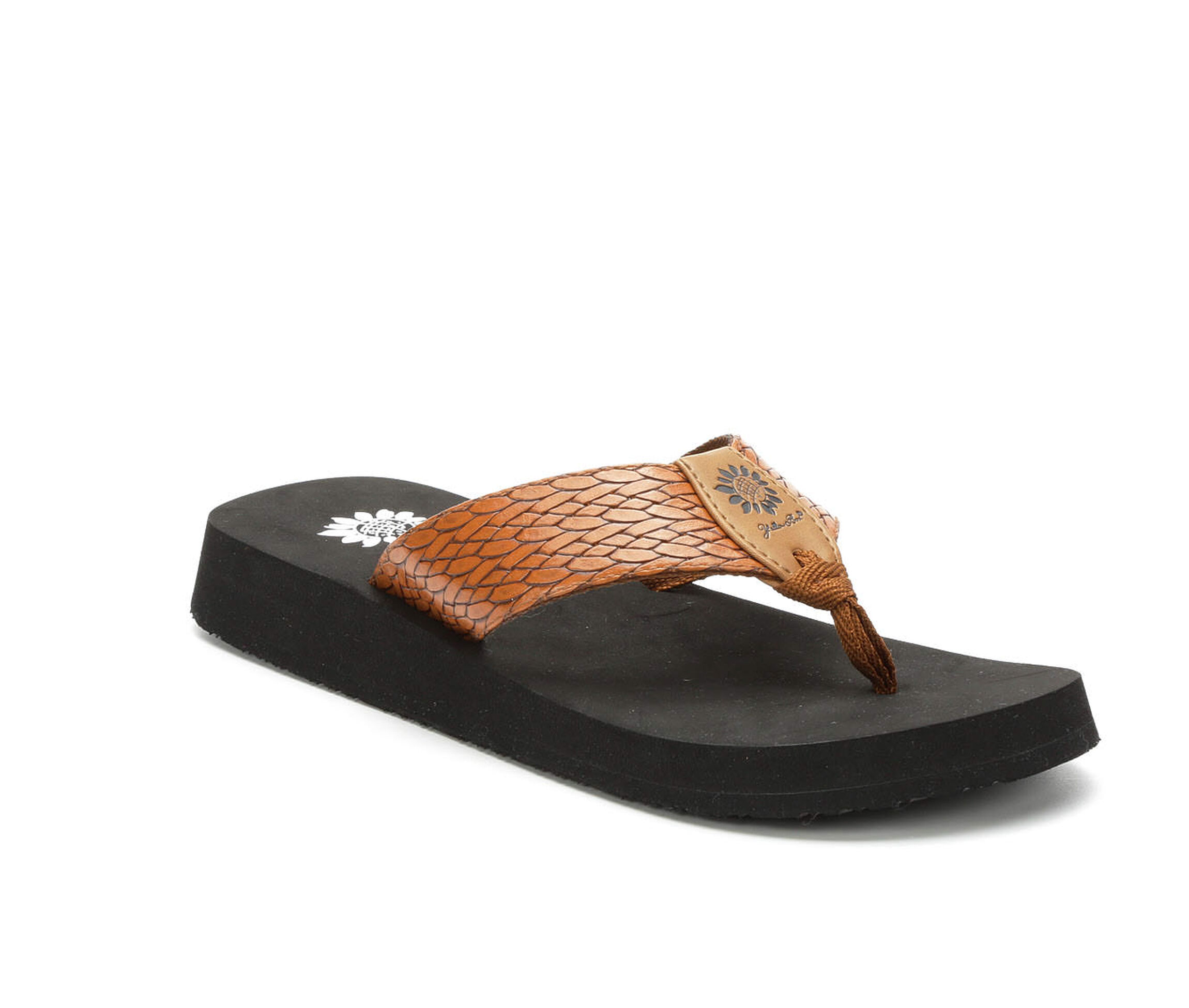 yellow box pineapple flip flops