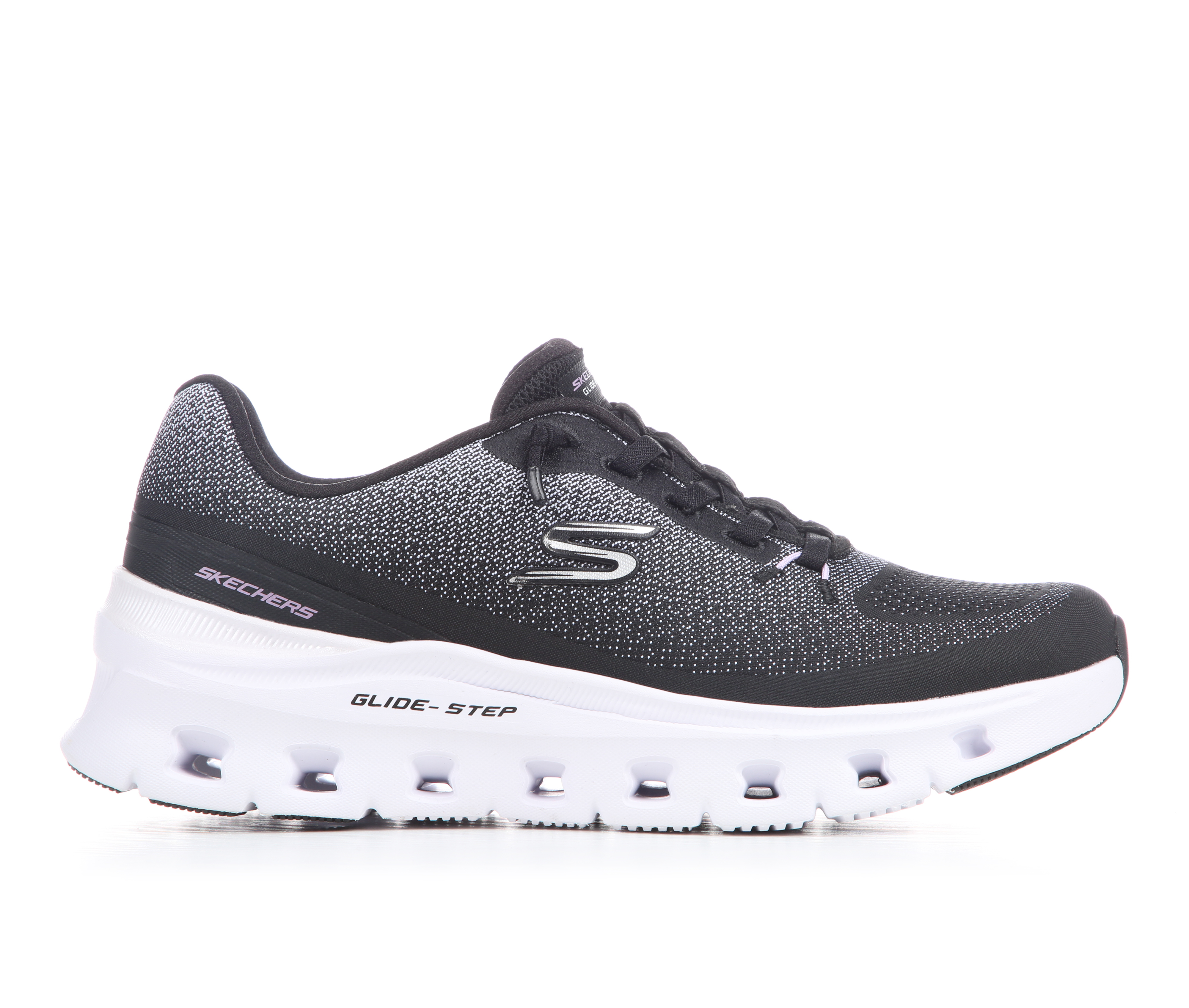 Women's Skechers 150437 Gilde-Step Mirage Walking Shoes - Black/White