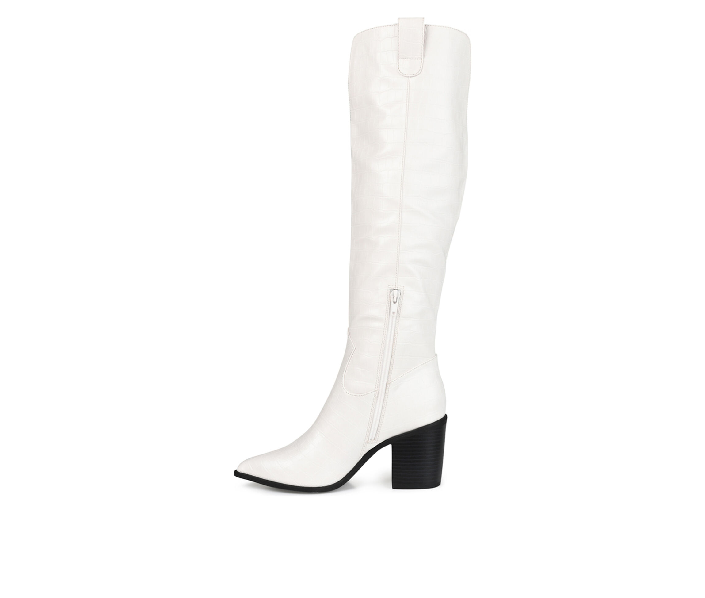 Women's Journee Collection Therese Wide Calf Over-The-Knee Boot in Bone Size 6.5 Medium