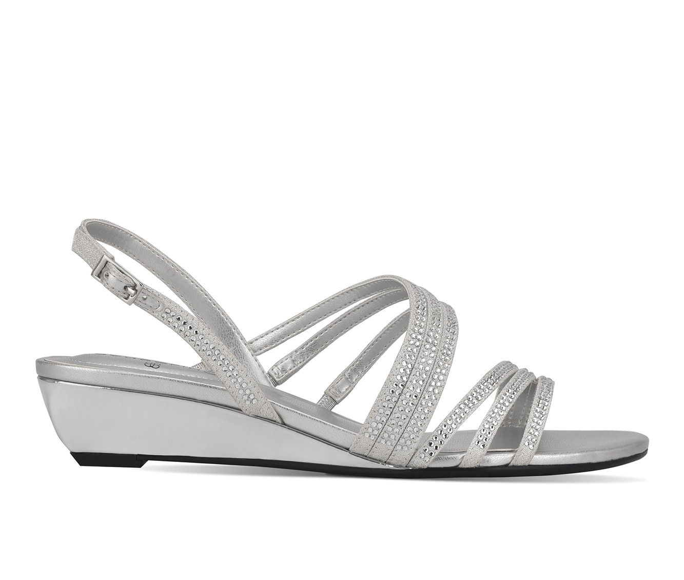 bandolino silver wedge sandals