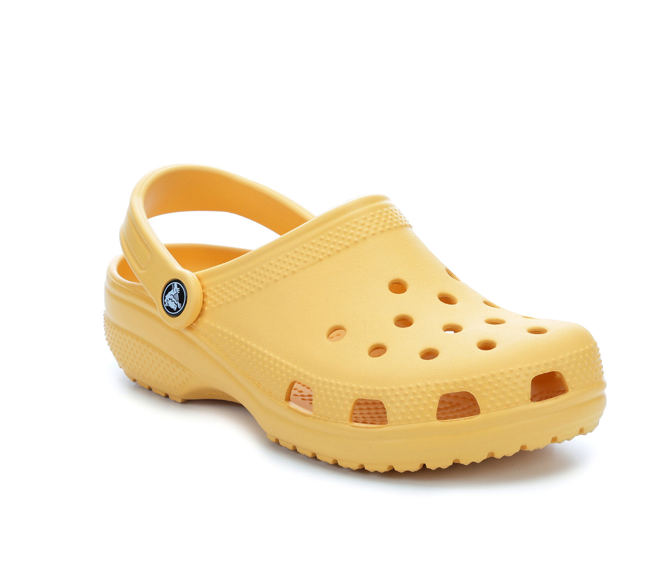 crocs with fur yellow