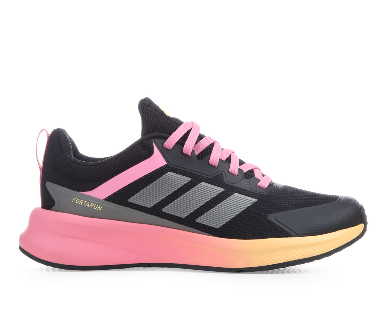 Kids' Adidas FortaRun 4.0 Junior Running Shoes - Blk/Bliss Pink