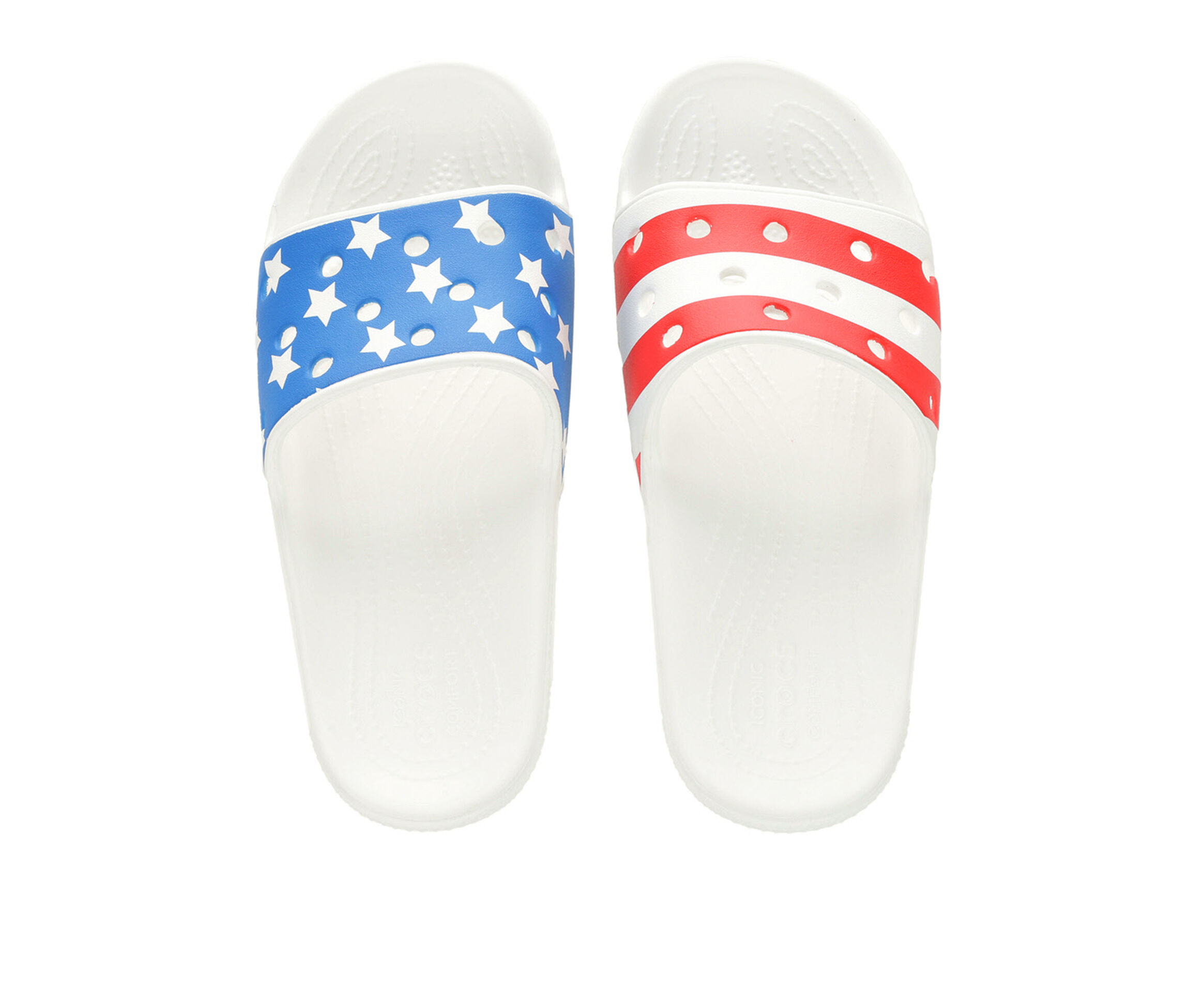 american flag croc slides