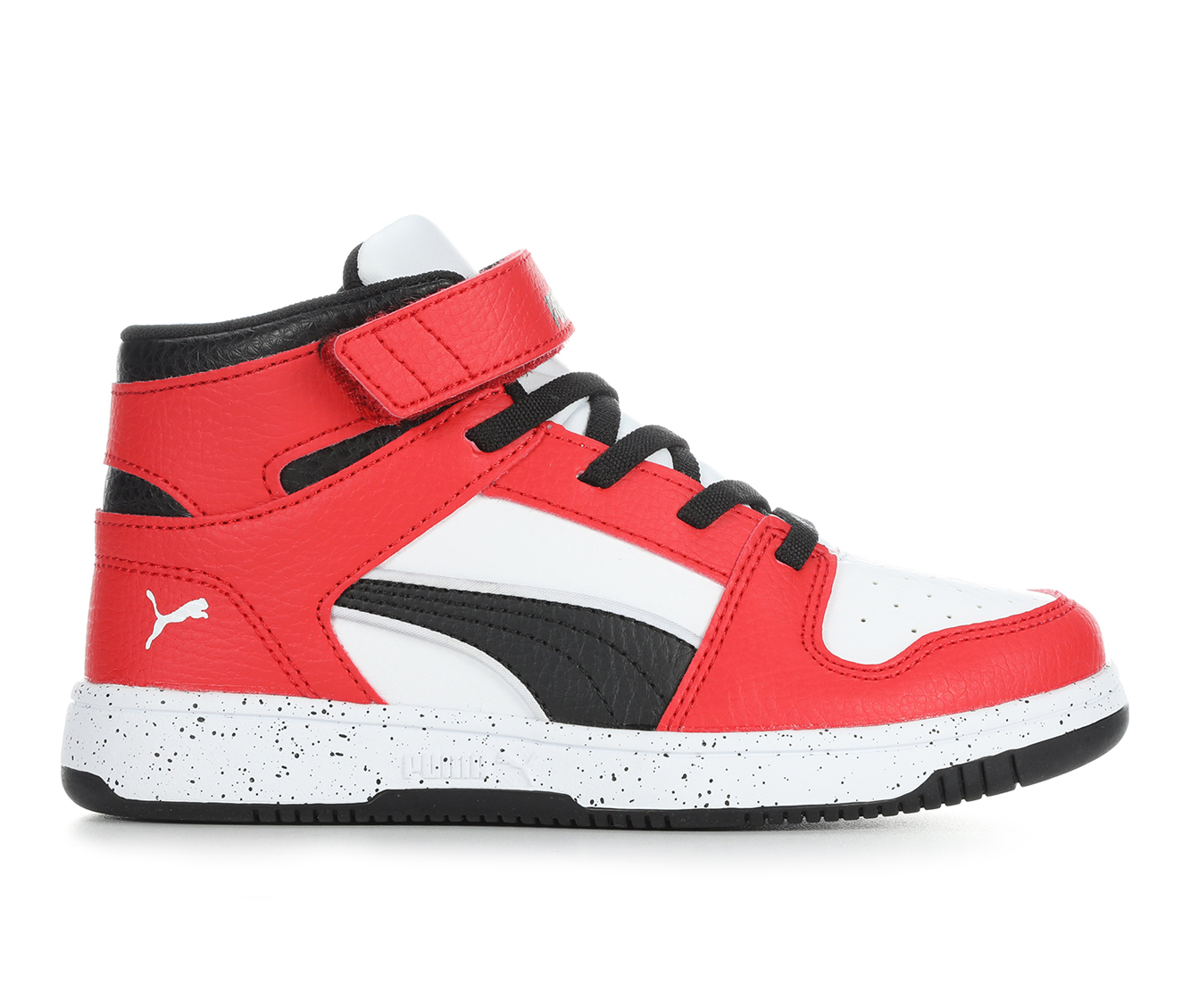 Boys' Puma Little Kid Rebound Layup Elevated Sneakers - Red/White/Black