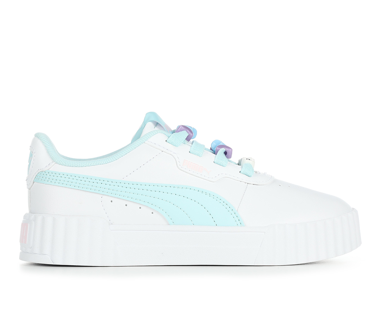 Girls' Puma Carina 3.0 Friendship PS Sneakers - White/Teal