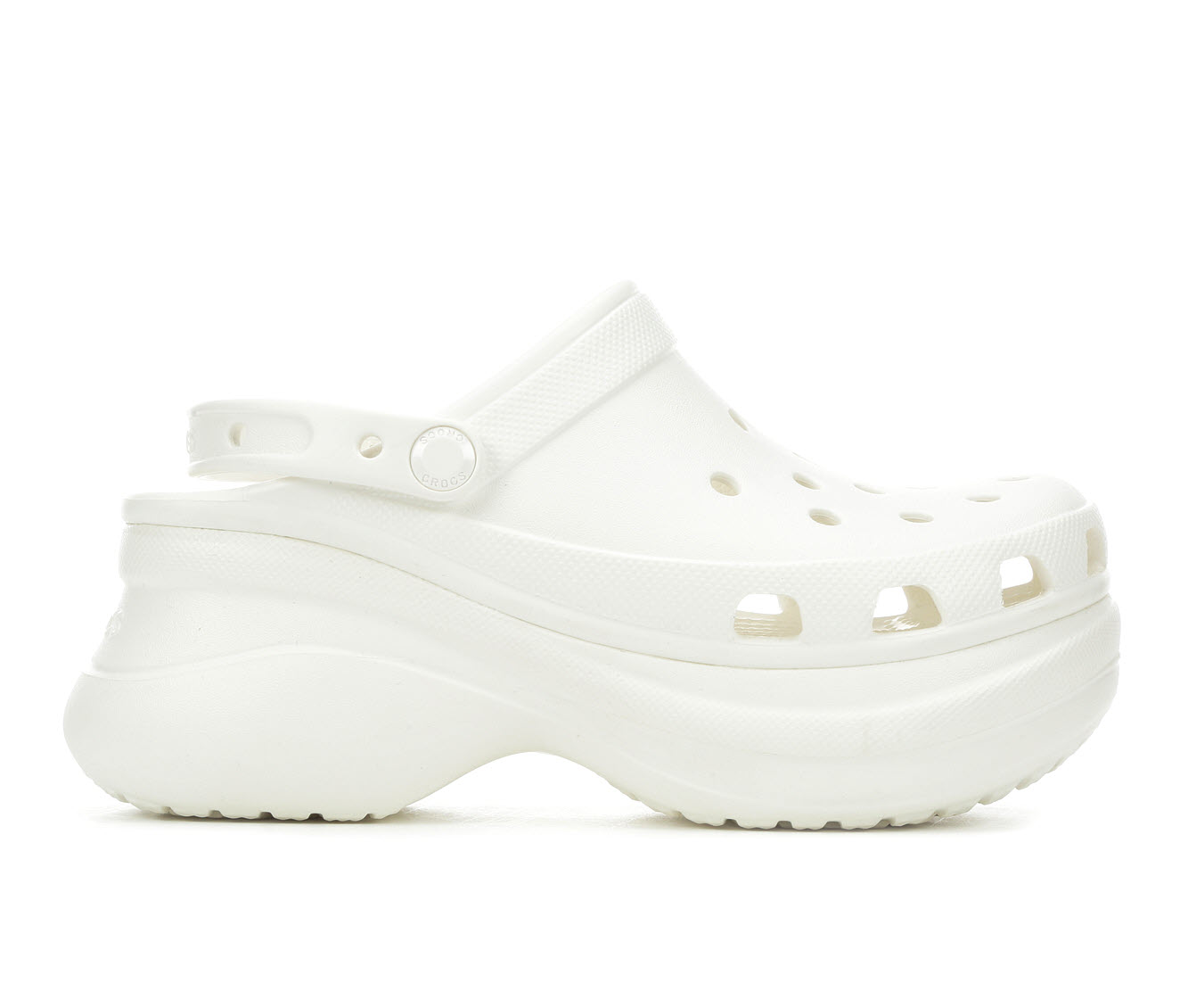 platform crocs white