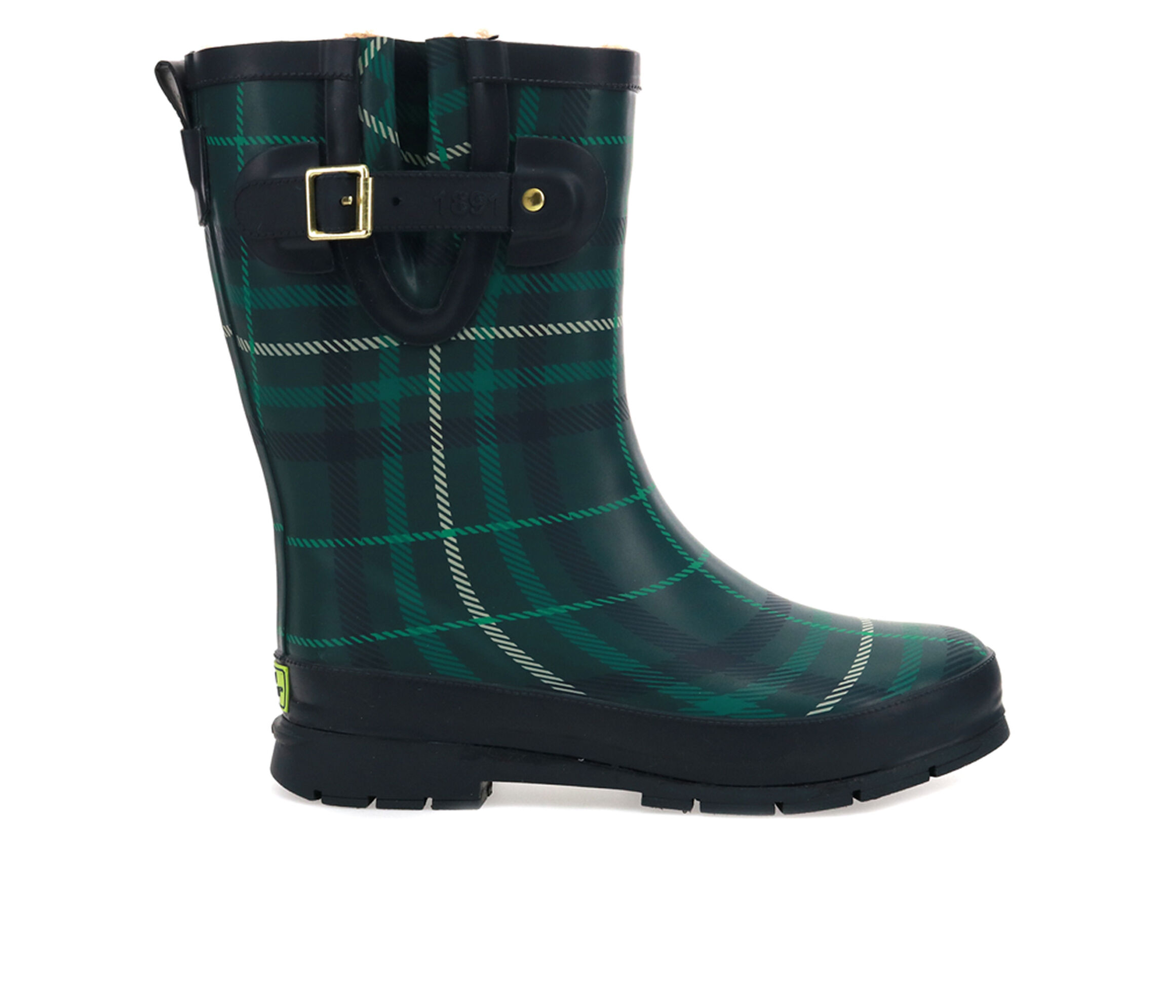 tartan rain boots