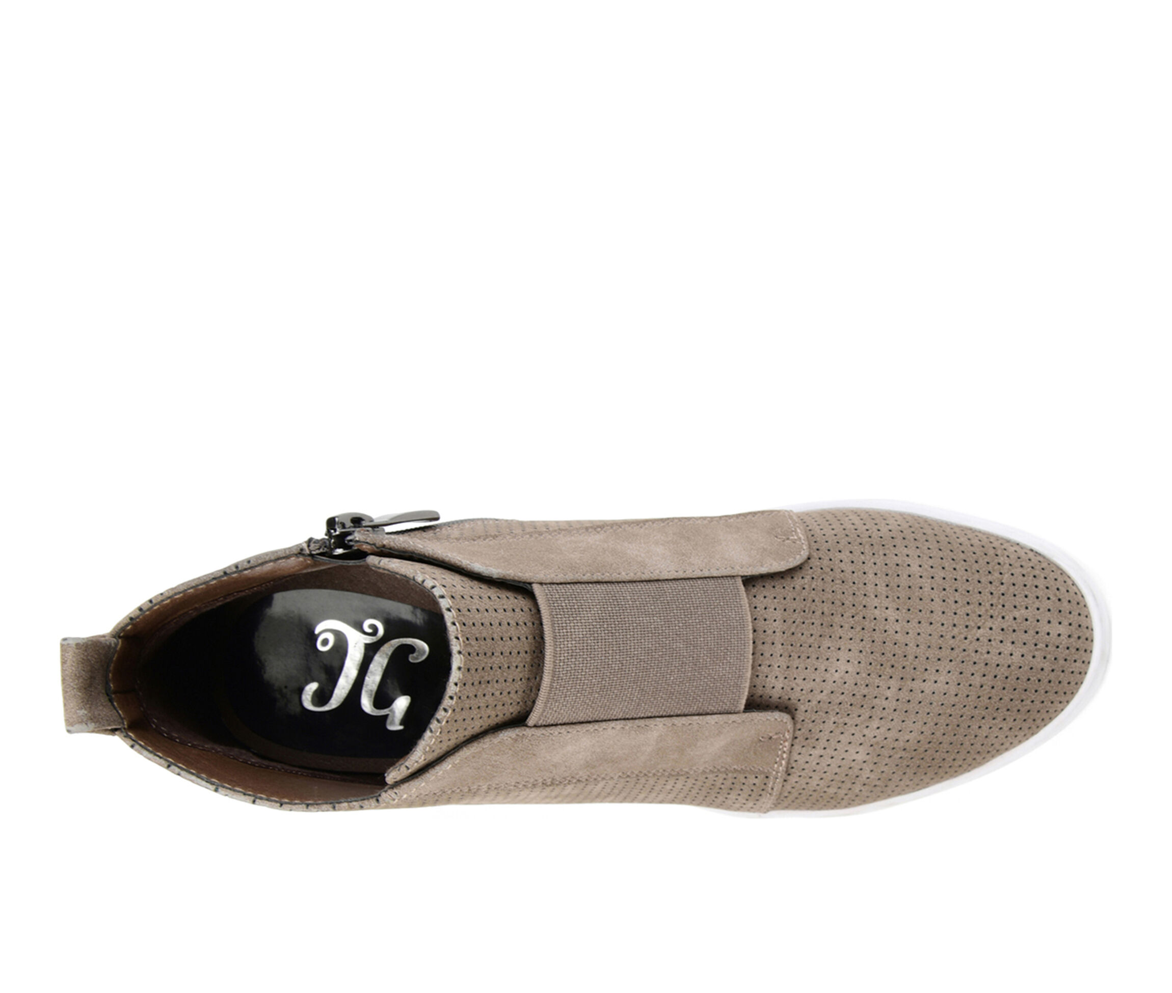 journee collection clara wedge sneaker black