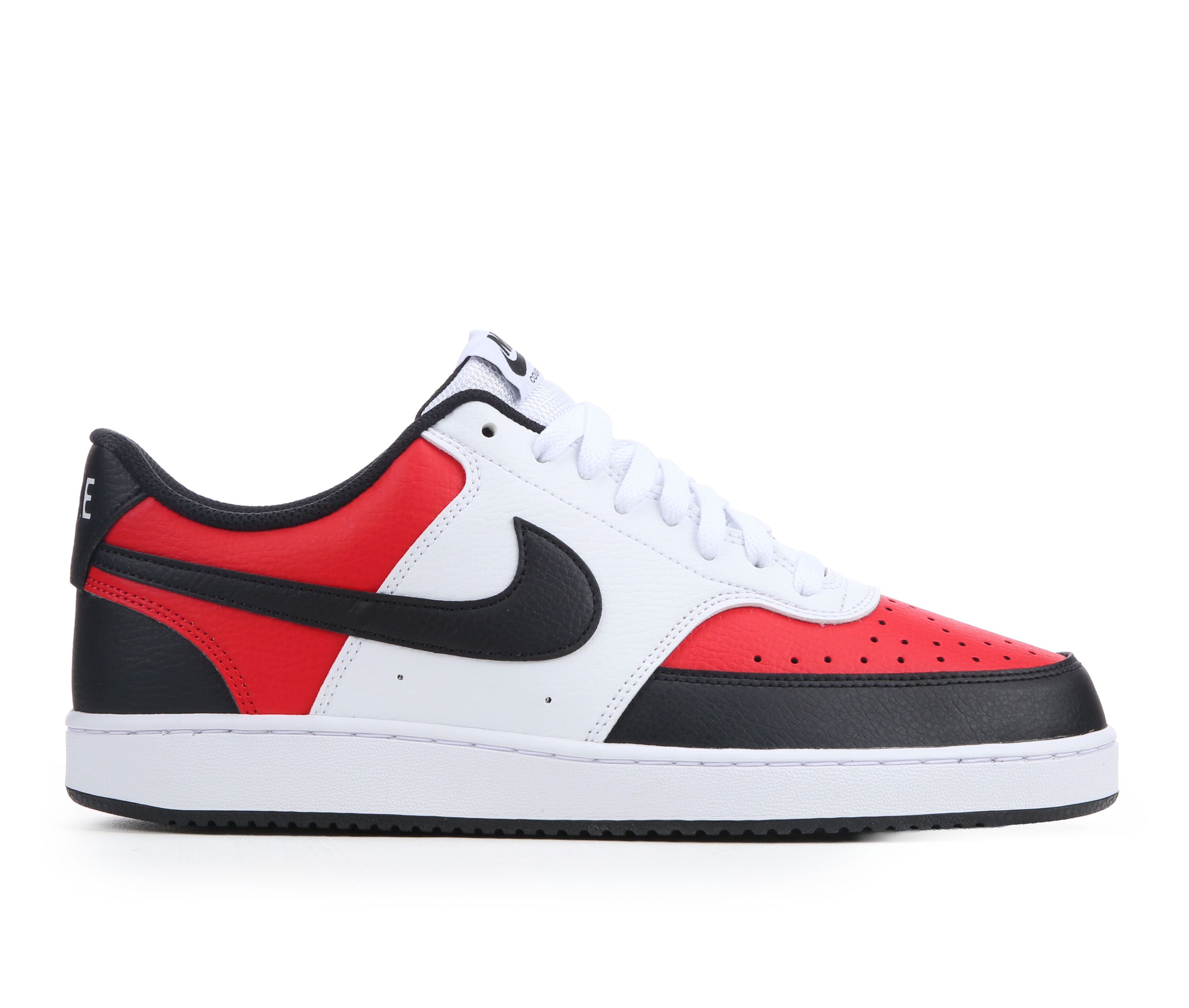 Men's Nike Court Vision Low Sustainable Sneakers - Red/Black/White