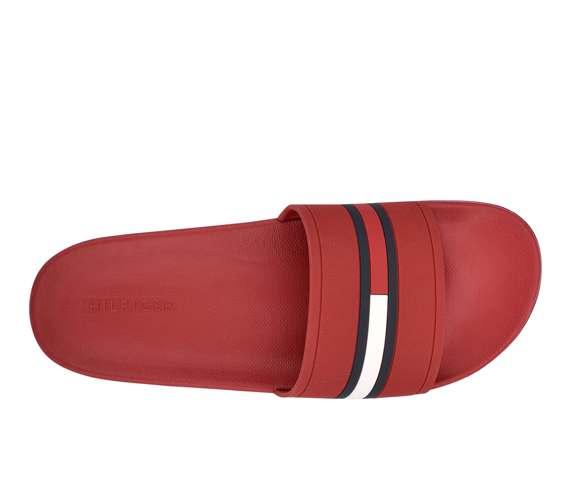 red tommy hilfiger slides