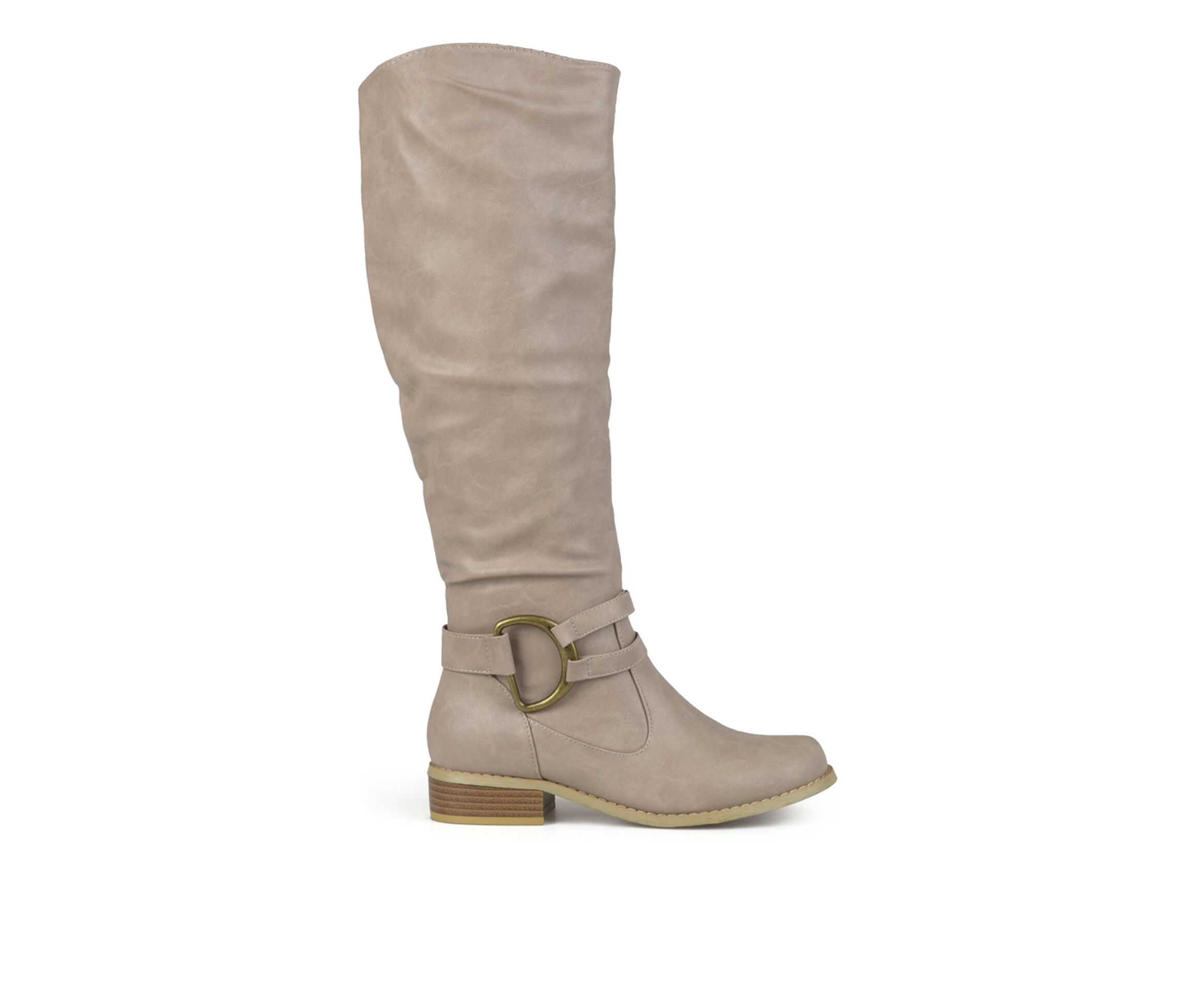 wide calf tan knee high boots