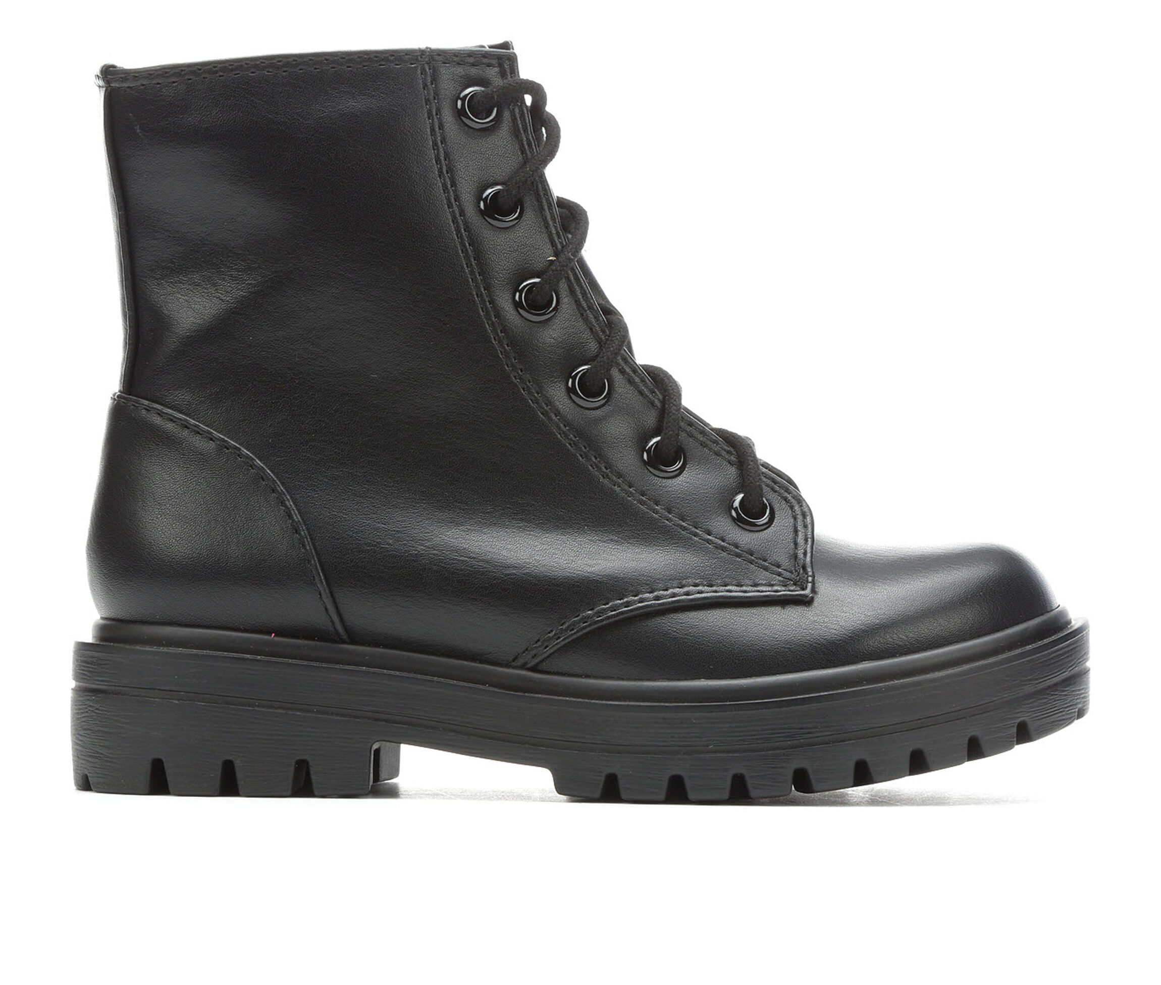 Girls' Unr8ed Little Kid & Big Kid Firm Combat Boots - Black