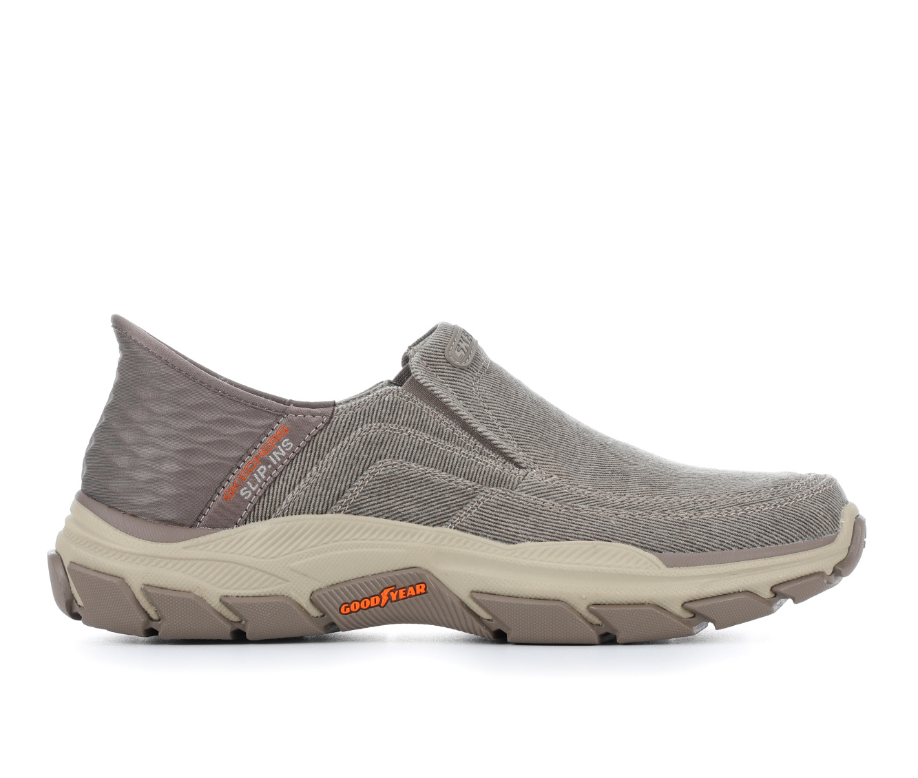 Men's Skechers 204809 Respected Holmgren Slip-In Casual Shoes - Taupe