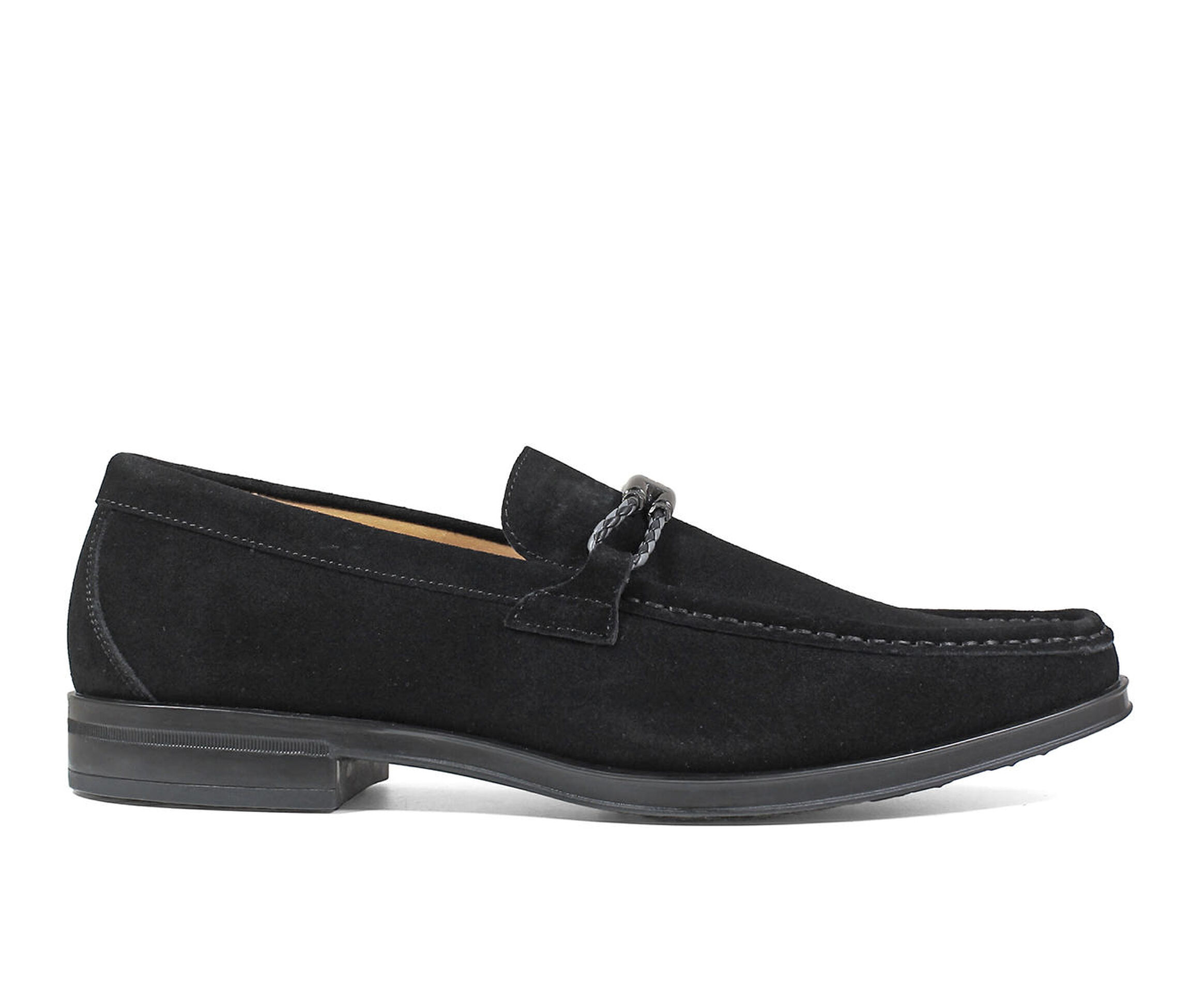 stacy adams black suede loafers