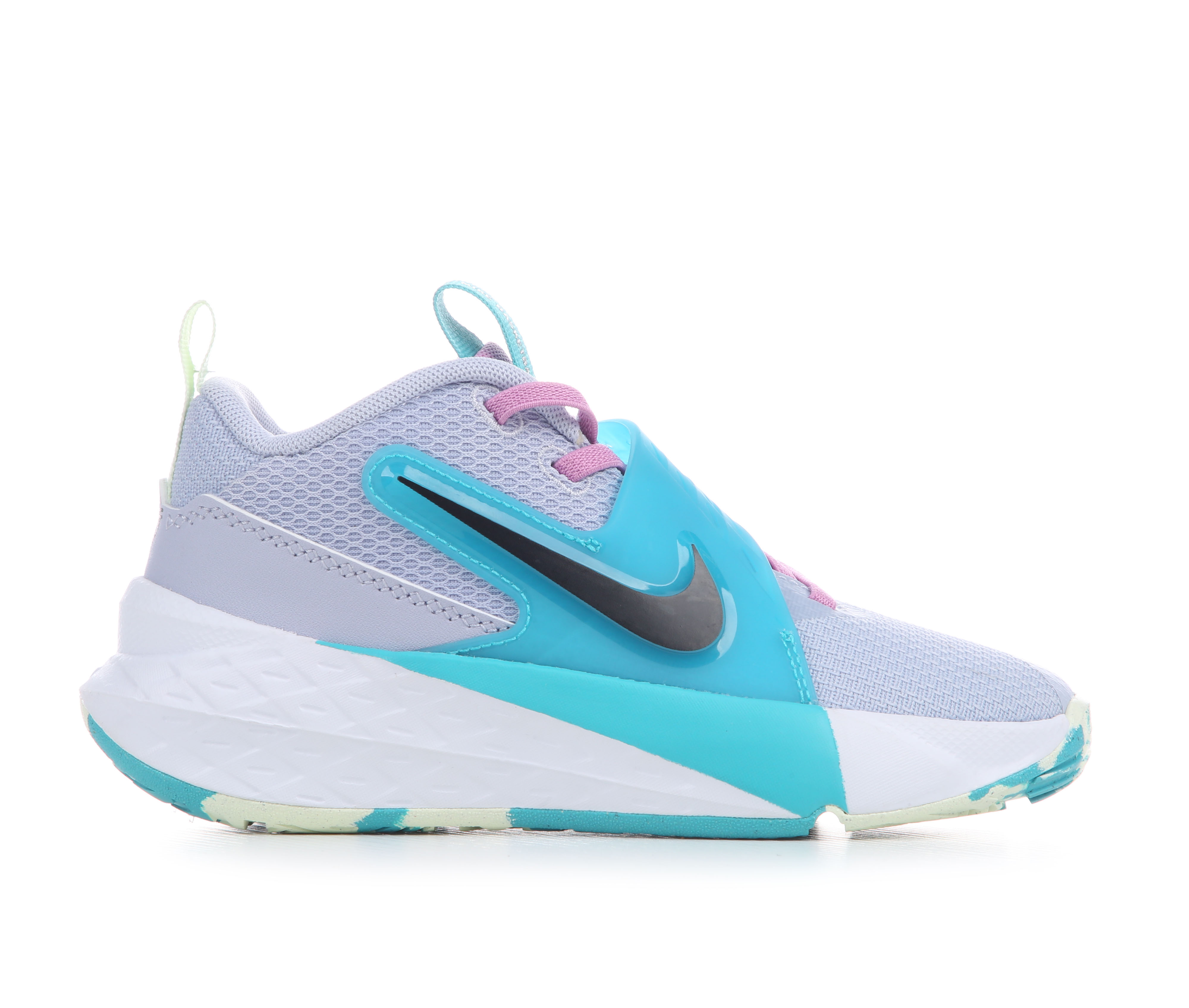 Kids' Nike Little Kid Team Hustle D12 Basketball Shoes - Blue/Purple/Blu
