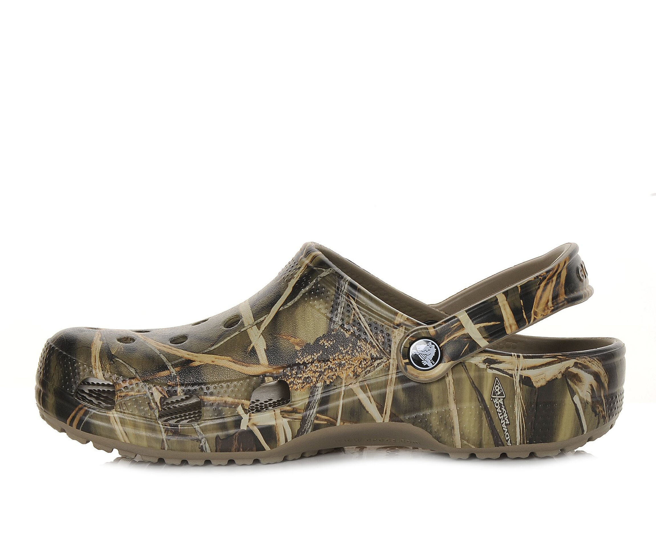 camo crocs size 11